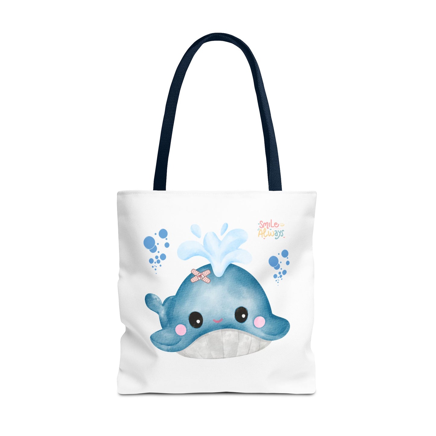 Whale with a bandage and bubble Tote Bag