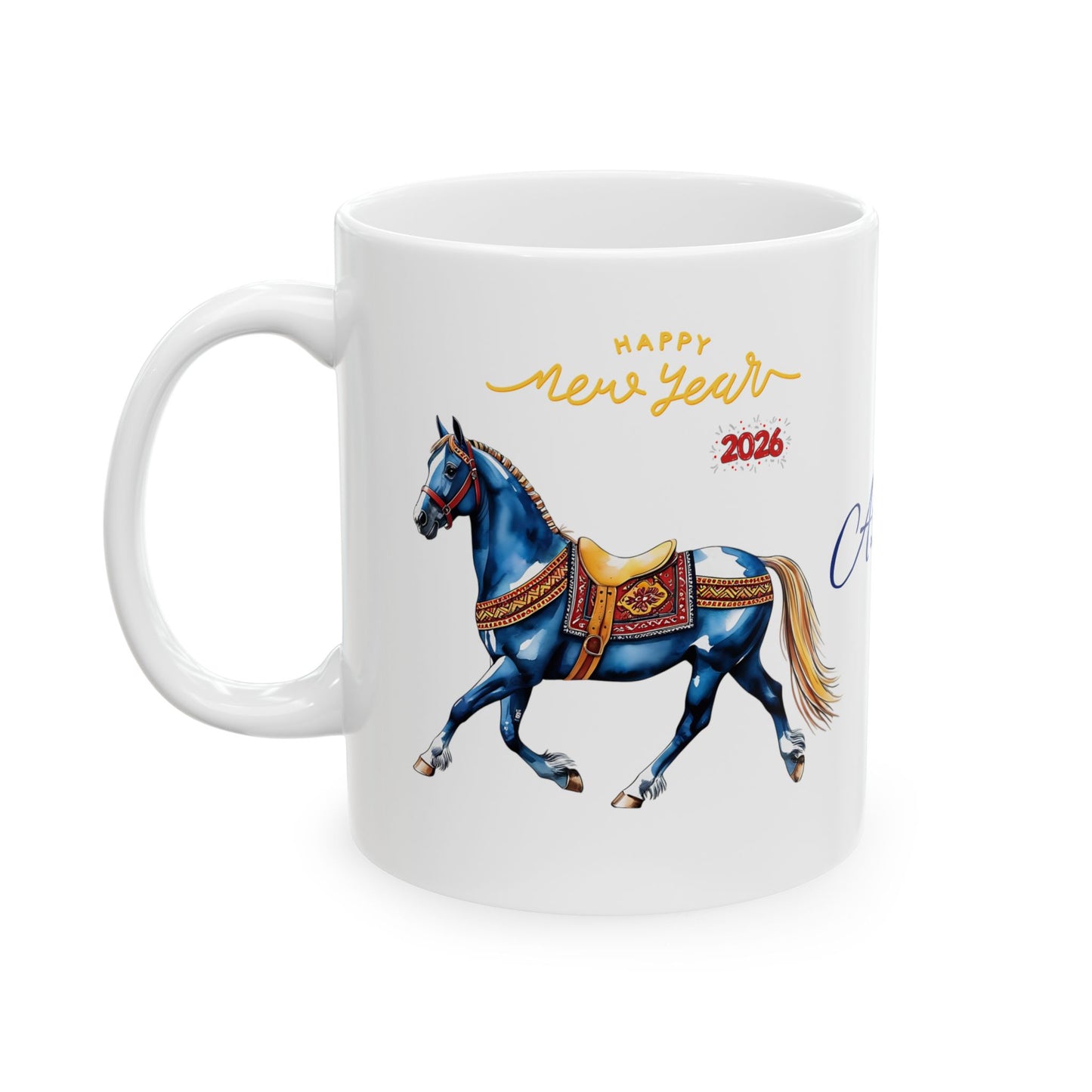 Personalized Horse Name Mug — "Azaiah" Ceramic Coffee Cup (11oz, 15oz)