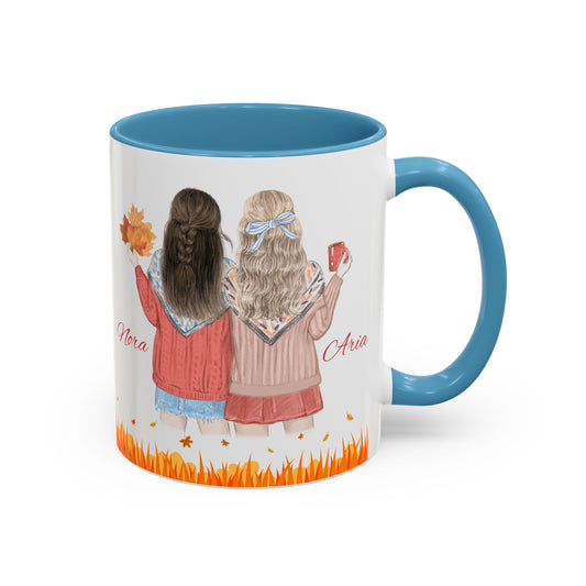Autumn Friendship Coffee Mug with Personalized Names