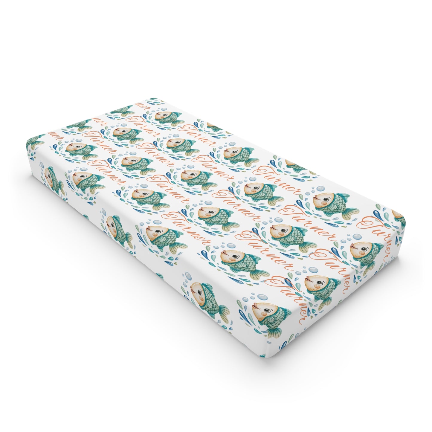 Baby Changing Pad Cover — Playful Fish Aquarium Design
