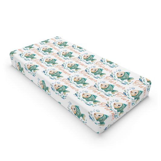 Baby Changing Pad Cover — Playful Fish Aquarium Design