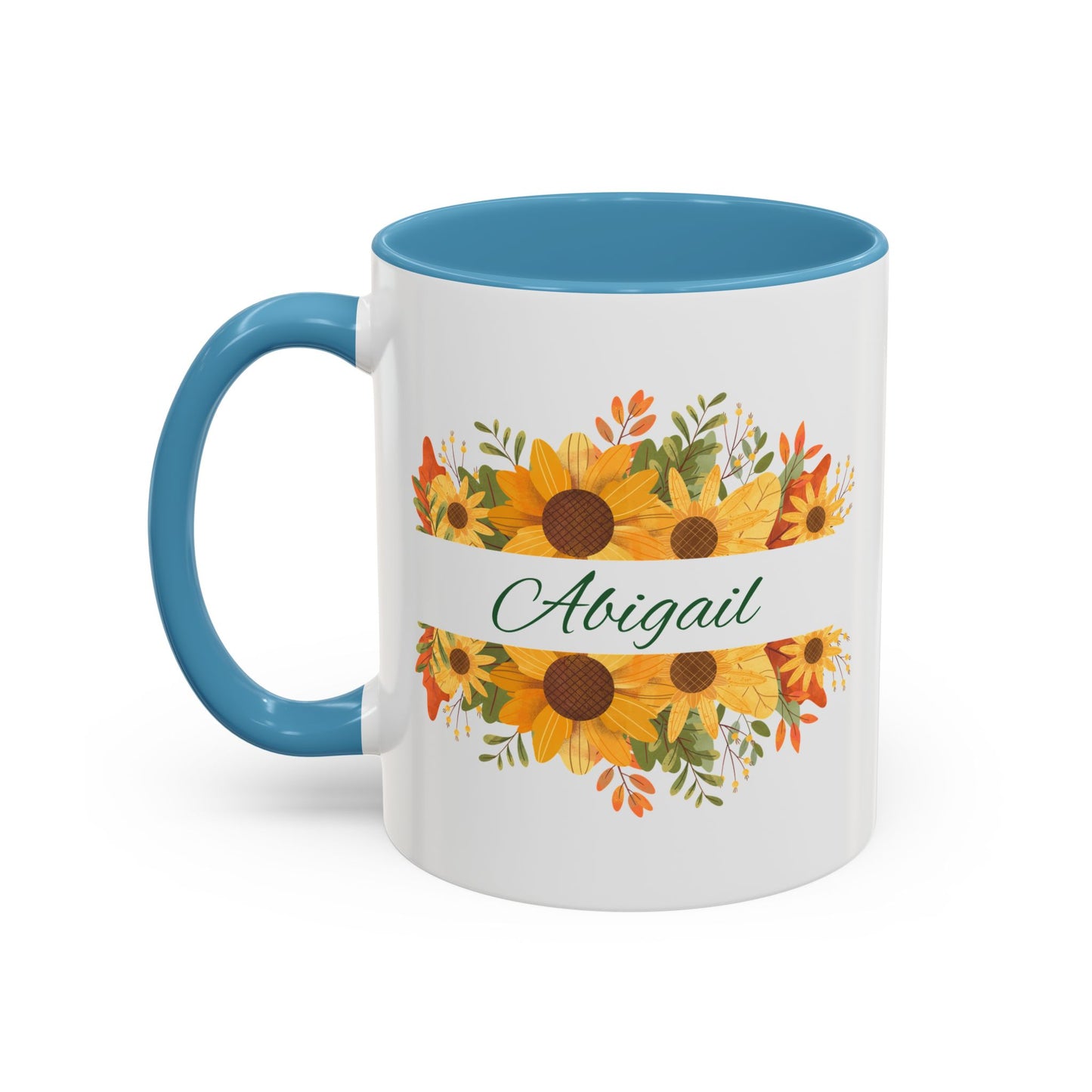 Custom Floral Name Coffee Mug - Personalized 11oz & 15oz Perfect Gift for Floral Lovers