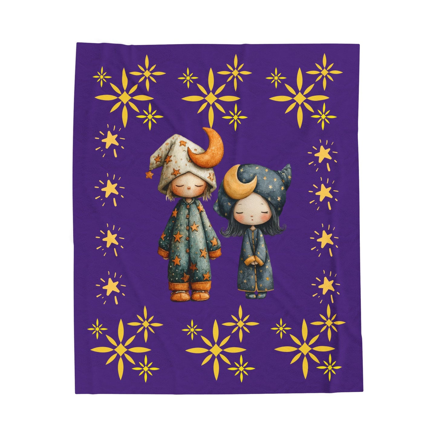 Cosmic Dreams Velveteen Plush Blanket, Cozy Throw for Kids, Starry Sky Decor, Ideal for Gifts, Home & Nursery