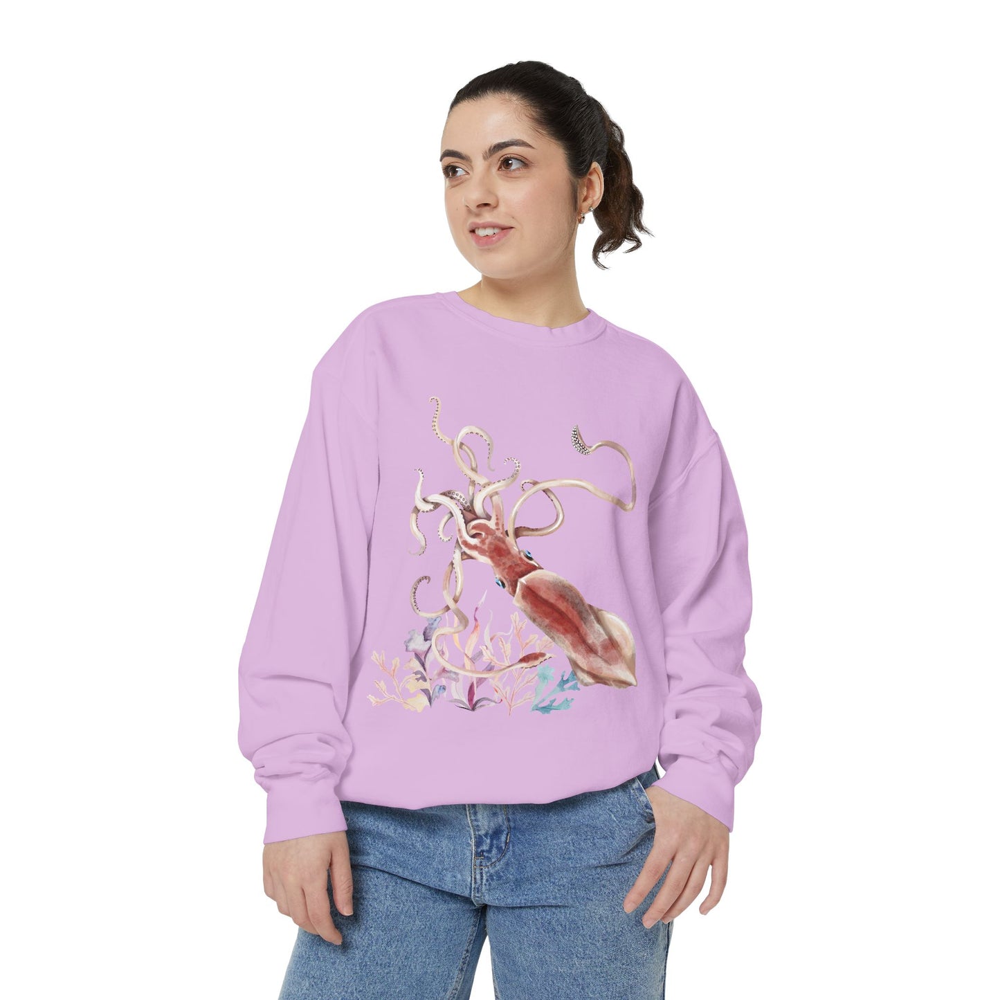 Squid dance of tentacles and translucence Unisex Garment-Dyed Sweatshirt