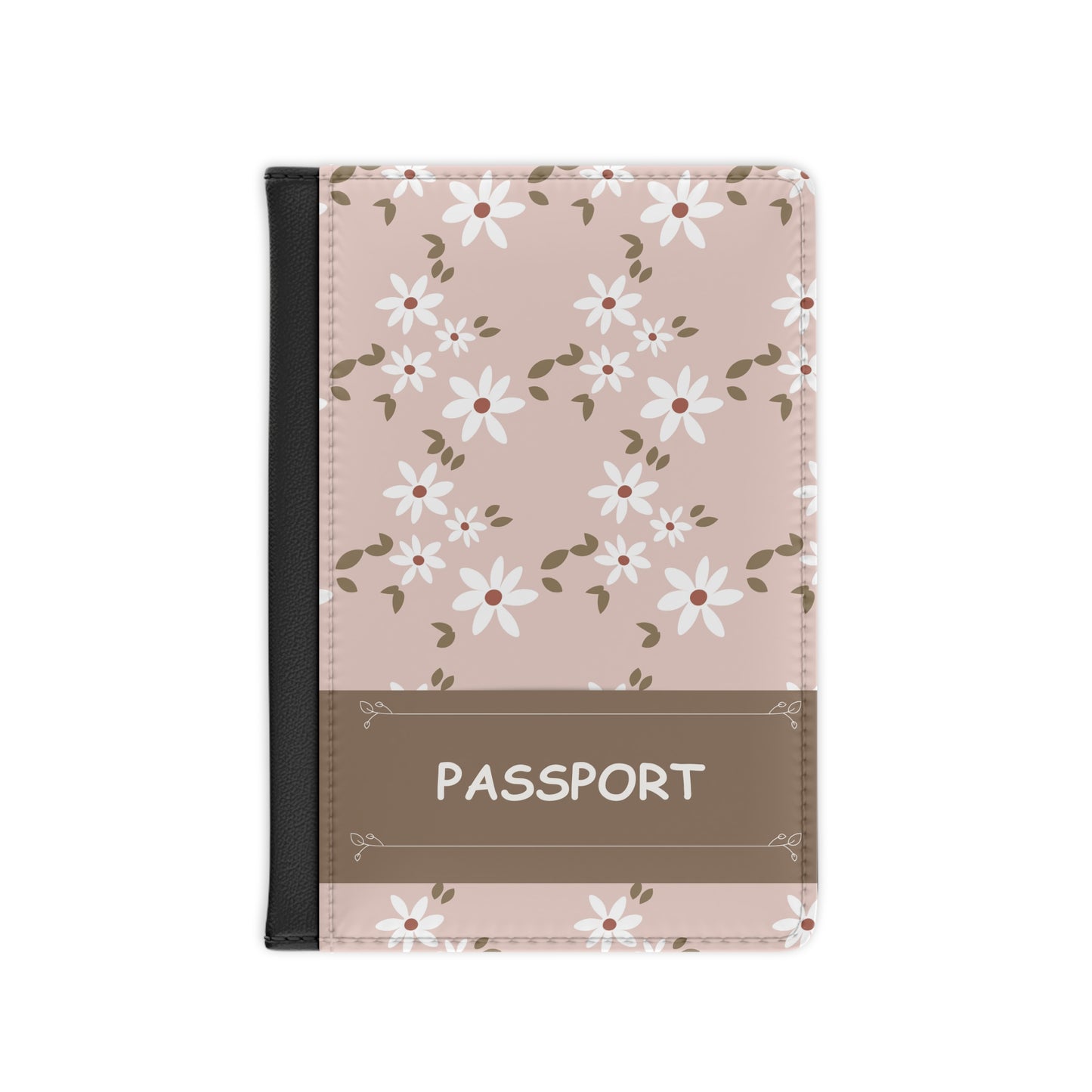 Floral Passport Cover — Pink Daisy Travel Passport Holder