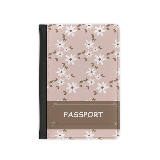 Floral Passport Cover — Pink Daisy Travel Passport Holder