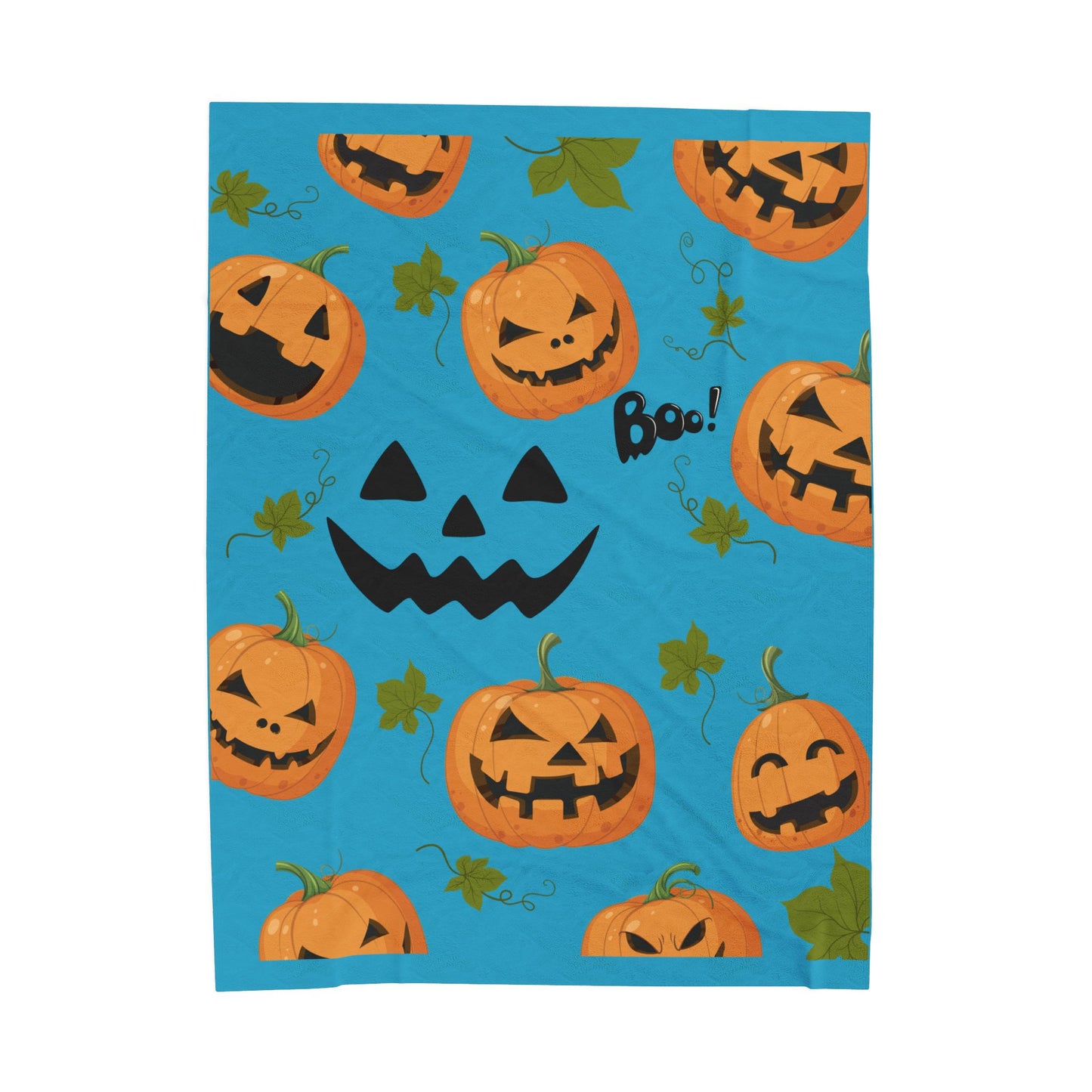 Halloween Pumpkin Plush Blanket, Cozy Throw for Fall Decor, Spooky Home Accents, Perfect for Trick or Treating