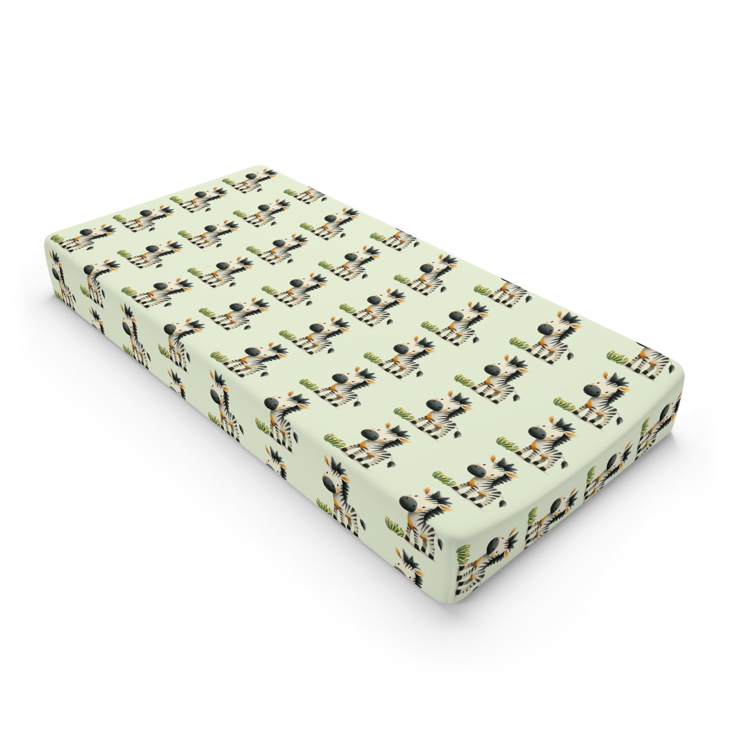 Changing Pad Cover — Mint Safari Giraffe Print