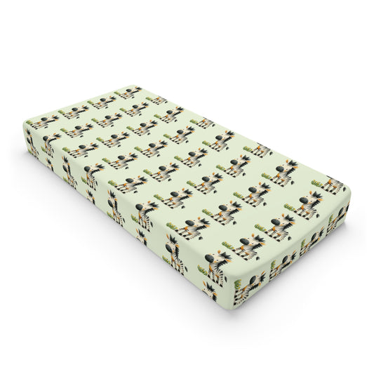 Changing Pad Cover — Mint Safari Giraffe Print
