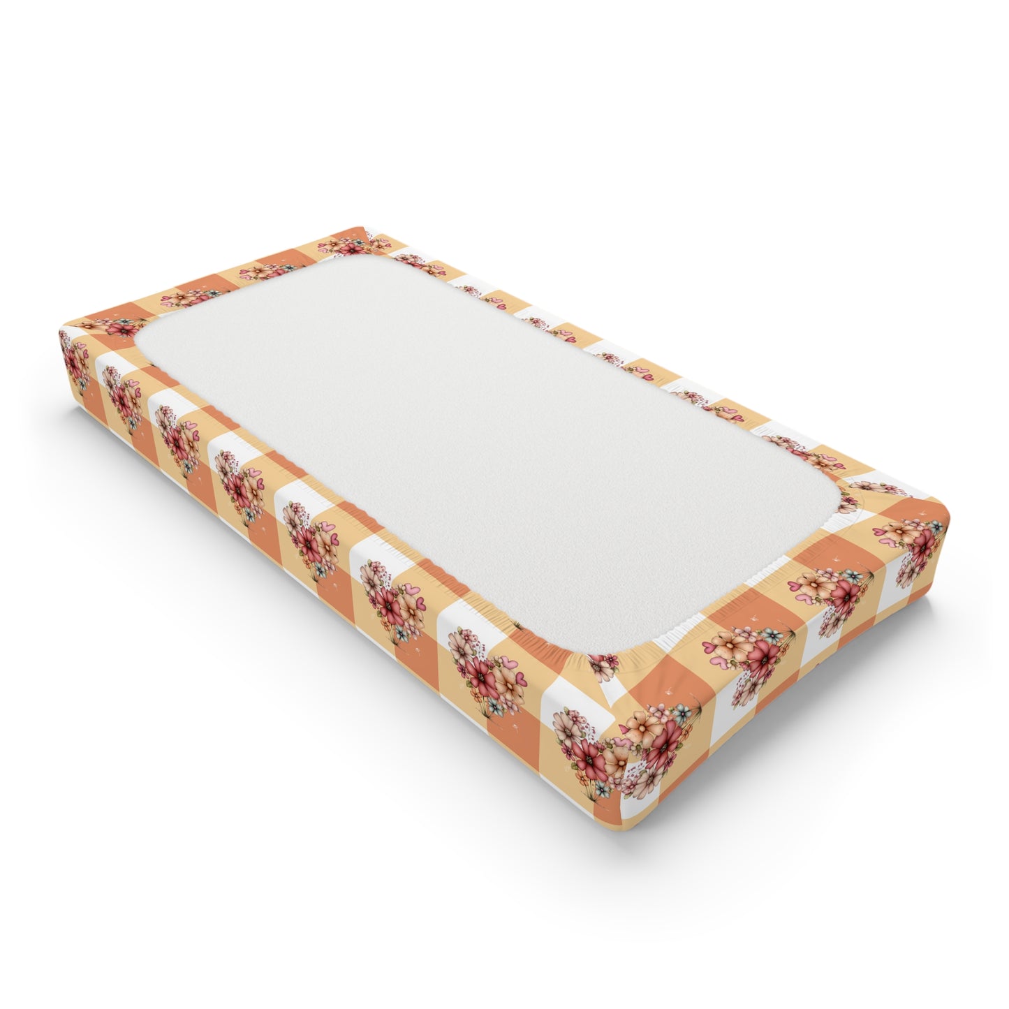 Floral Patchwork Changing Pad Cover — Rustic Peach Nursery