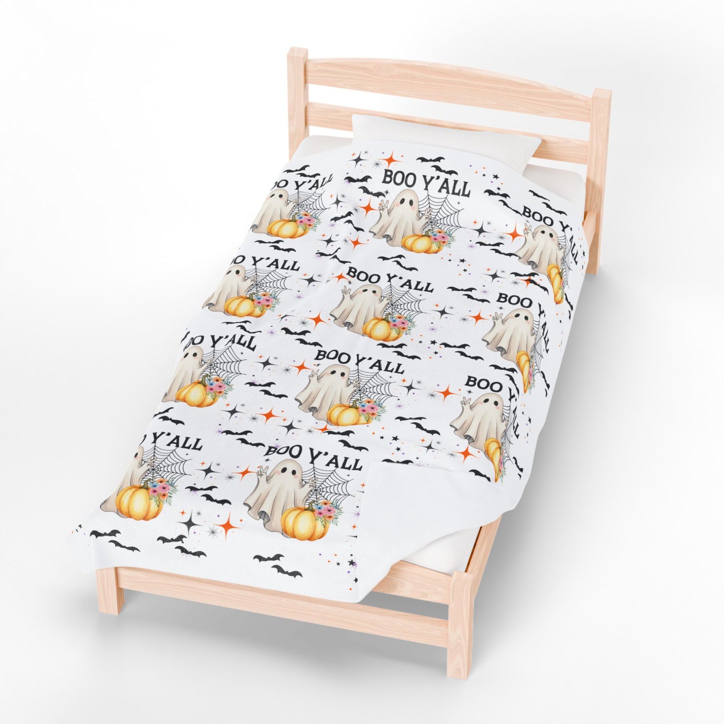 Halloween Boo Y'all Velveteen Plush Blanket, Cozy Throw for Fall Decor, Spooky Season Gift, Soft Fleece Blanket for Kids, Perfect for [...]