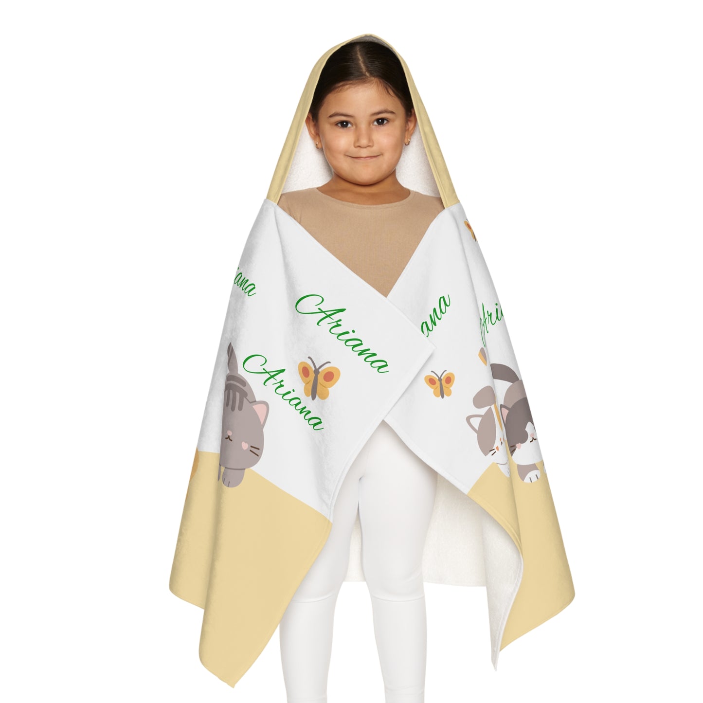 Personalized cats Youth Hooded Towel