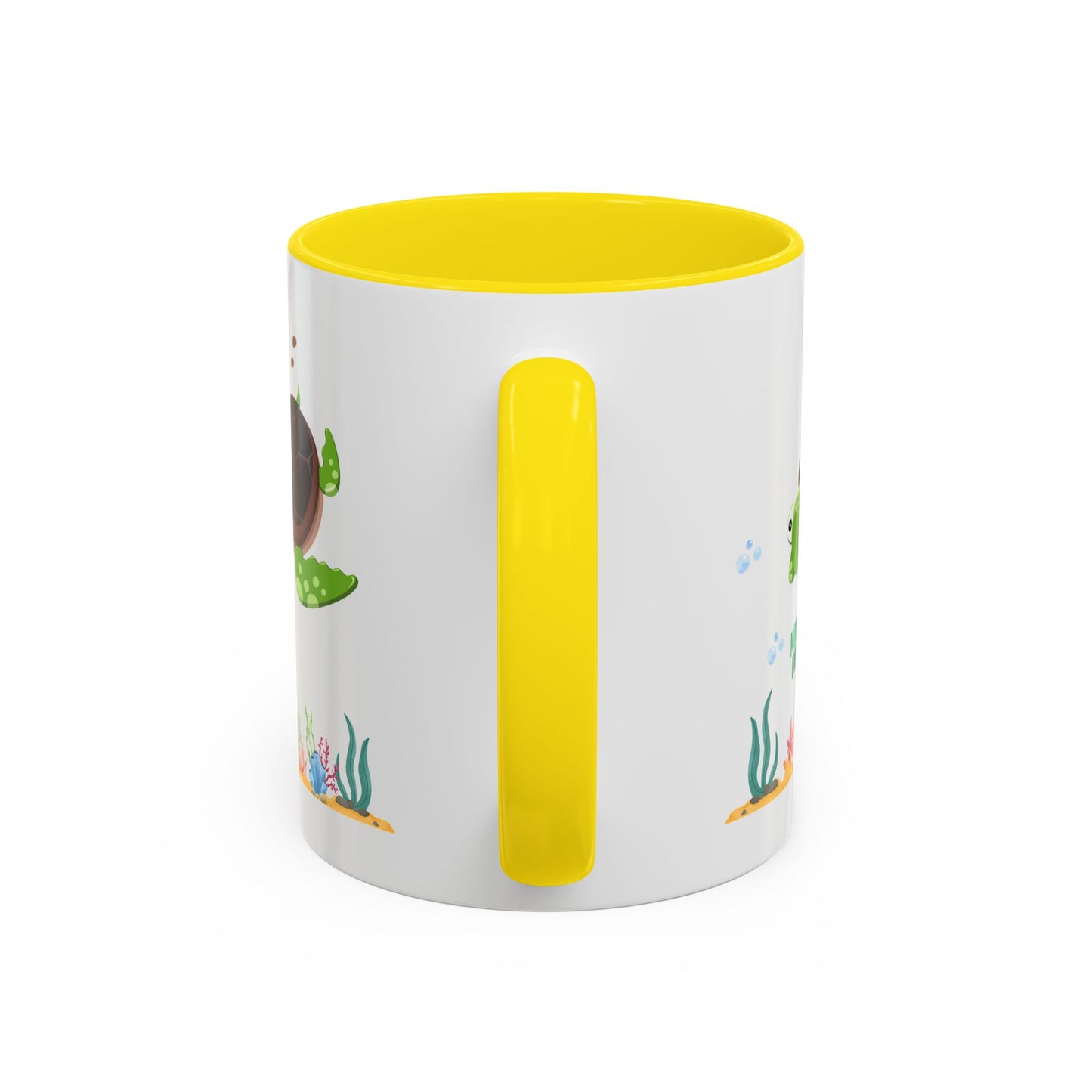 Turtle with seaweed and bubble Coffee Mug