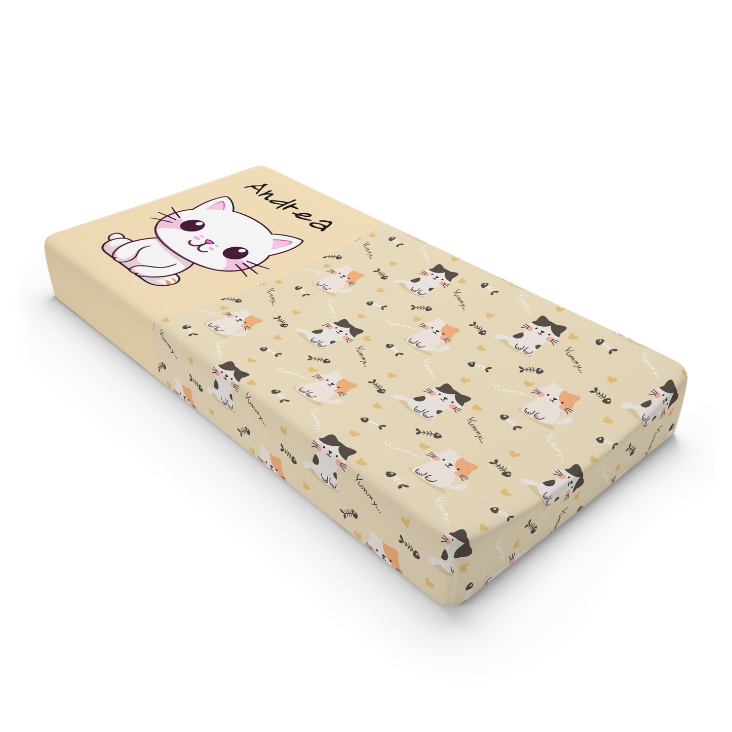 Cute Calico Cats Baby Changing Pad Cover – Personalized Nursery Pad Cover