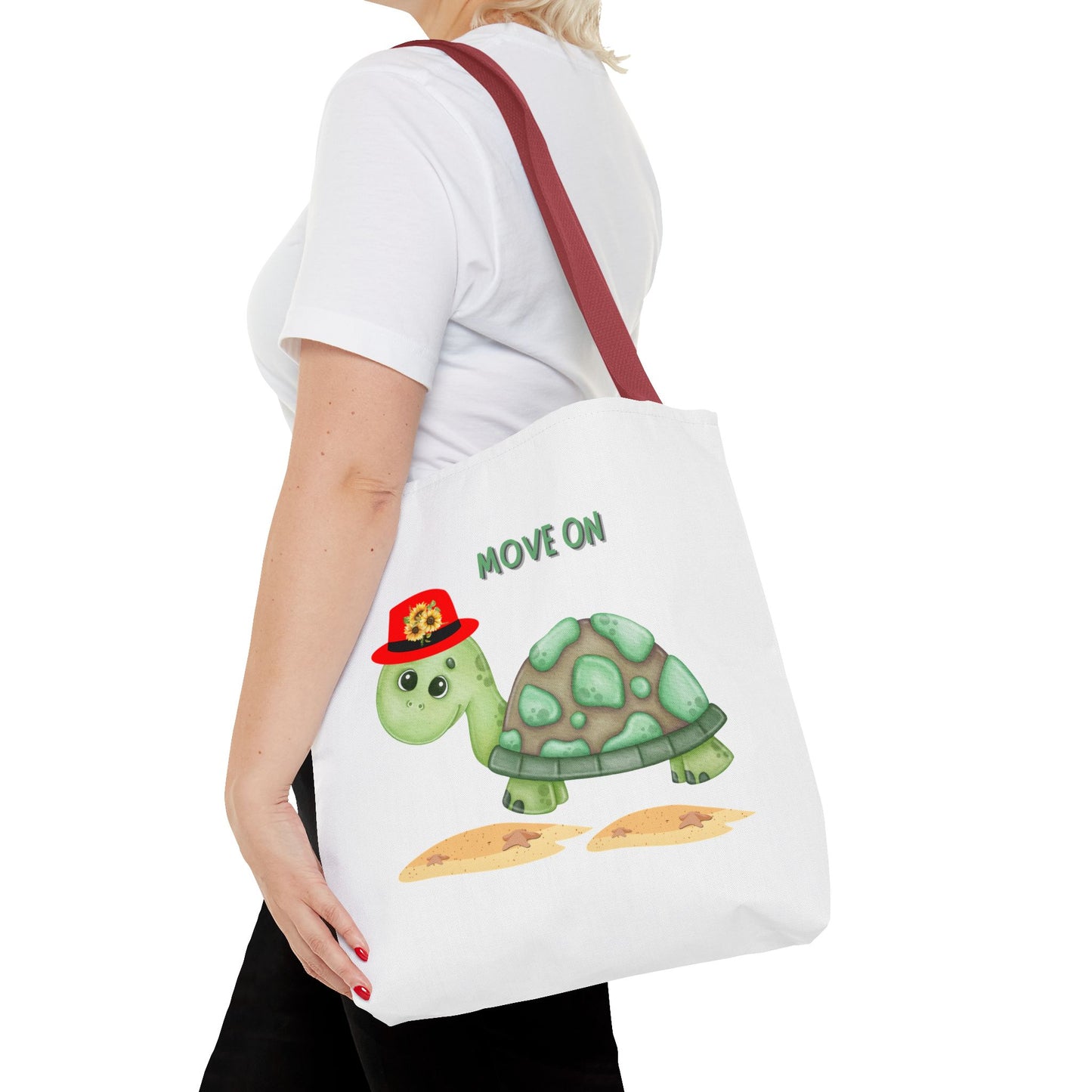 Turtle with a sunflower hat Tote Bag