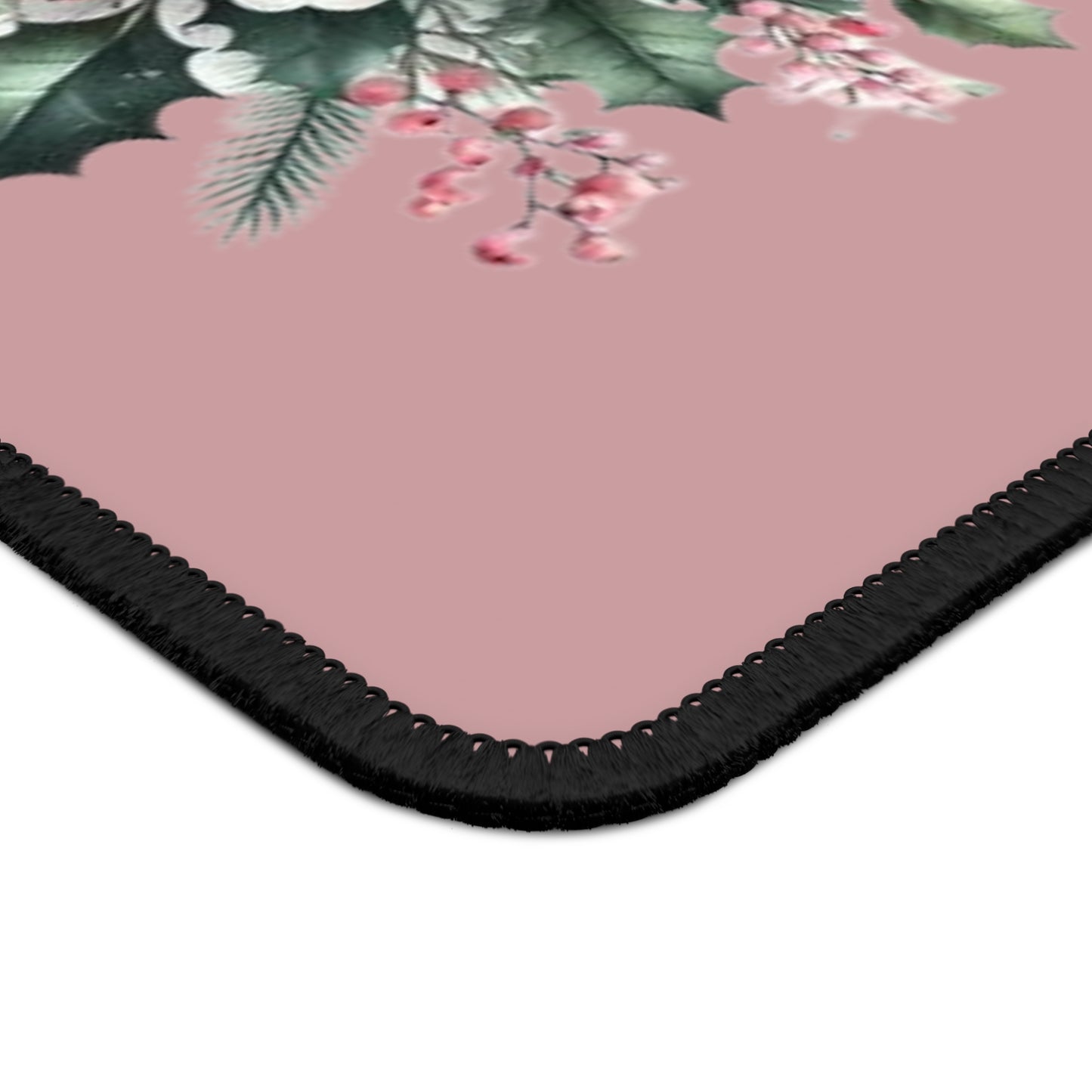 Floral Rose Gaming Mouse Pad — Pink Vintage Bouquet Desk Mat