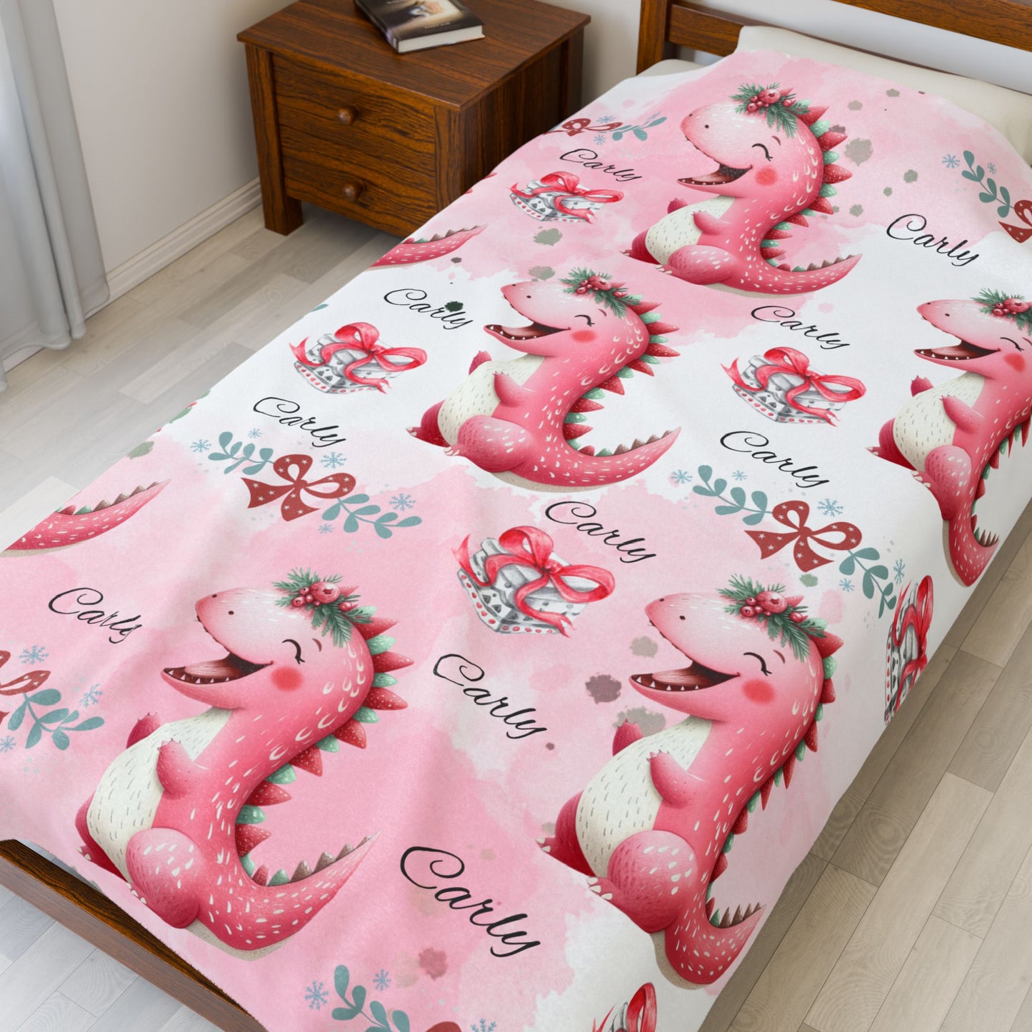 Personalized Dragon Plush Blanket, Soft Baby Blanket, Kids Gift, Nursery Decor, Custom Name Blanket, Gift for Baby Showers