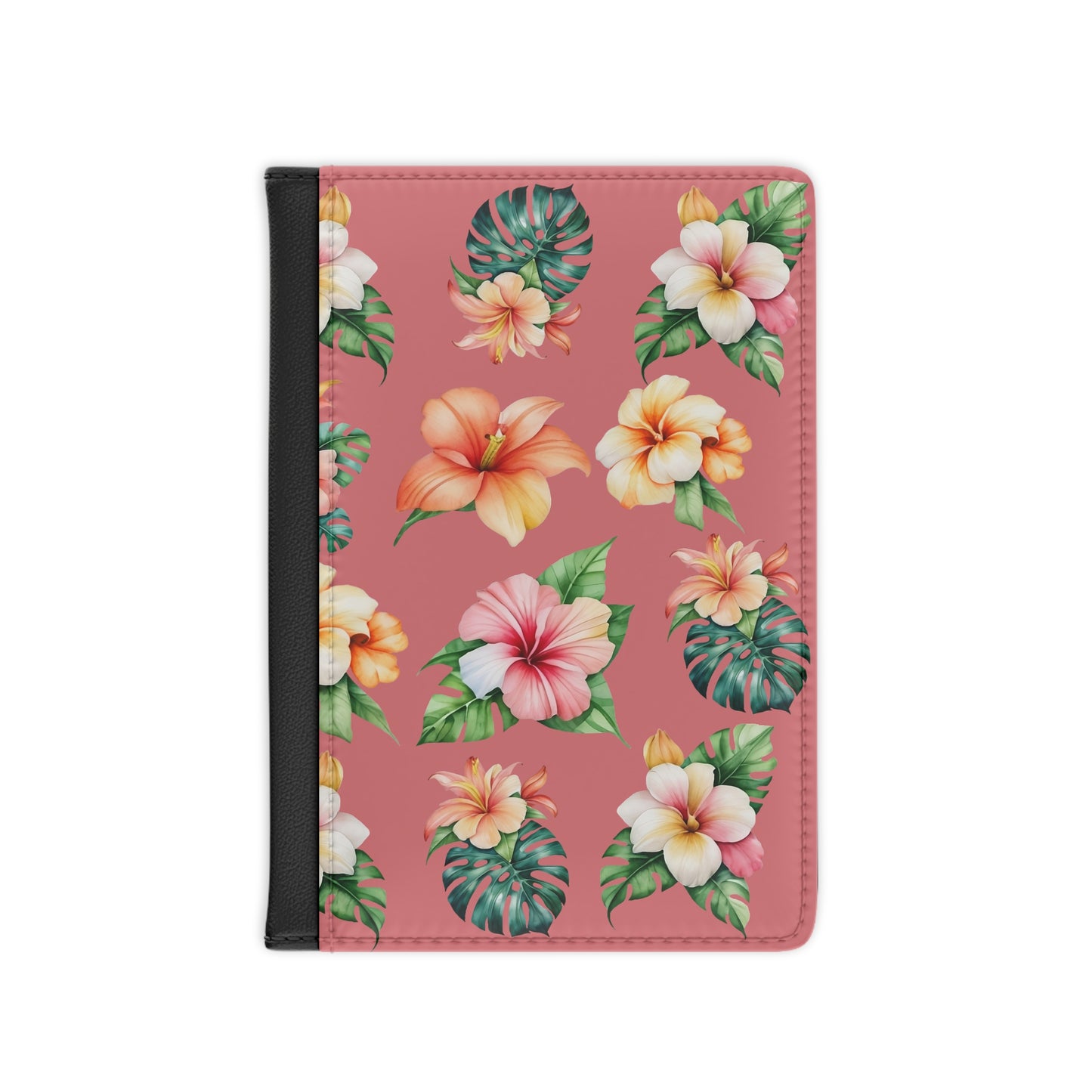 Tropical Hibiscus Passport Cover — Floral Travel Passport Holder