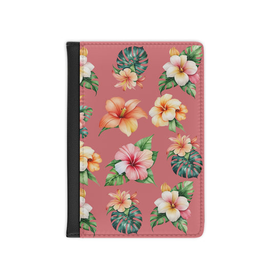 Tropical Hibiscus Passport Cover — Floral Travel Passport Holder