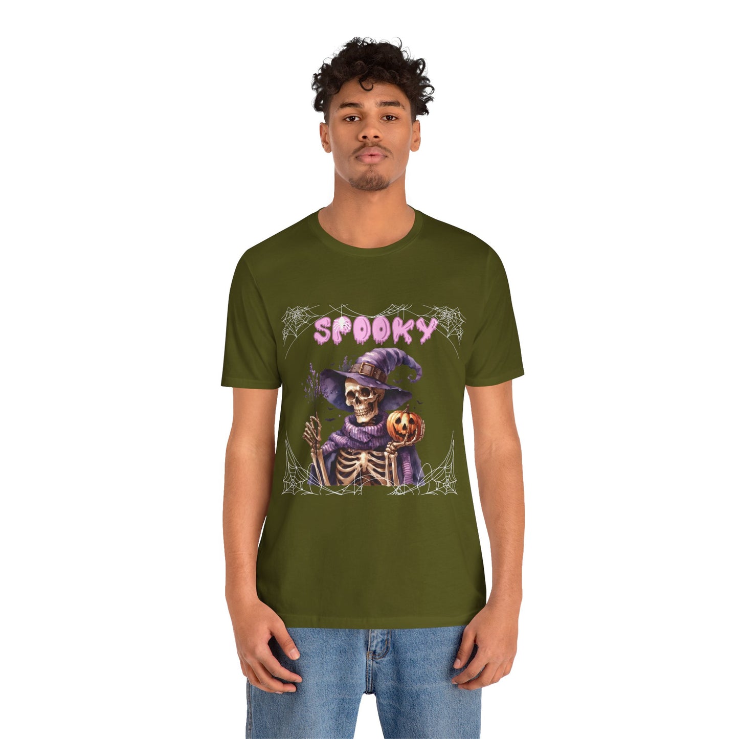 Spooky Skeleton Halloween Tee, Unisex Halloween Shirt, Trick or Treat Apparel, Fall Festivity Clothing, October Celebration Top
