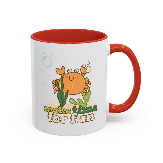 Cartoon crab lllusstration promoting joy and playfulness Coffee Mug