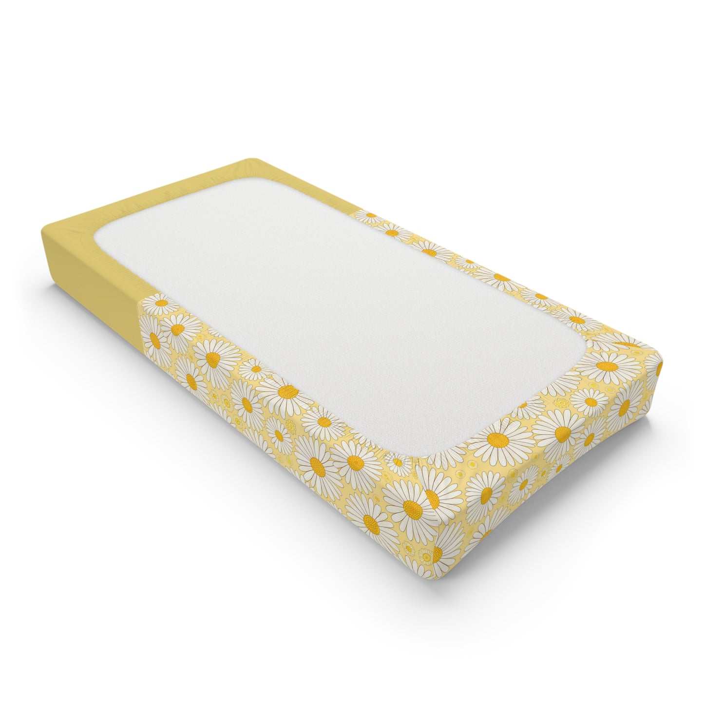 Daisy Darling Baby Changing Pad Cover – Yellow Floral Nursery Decor