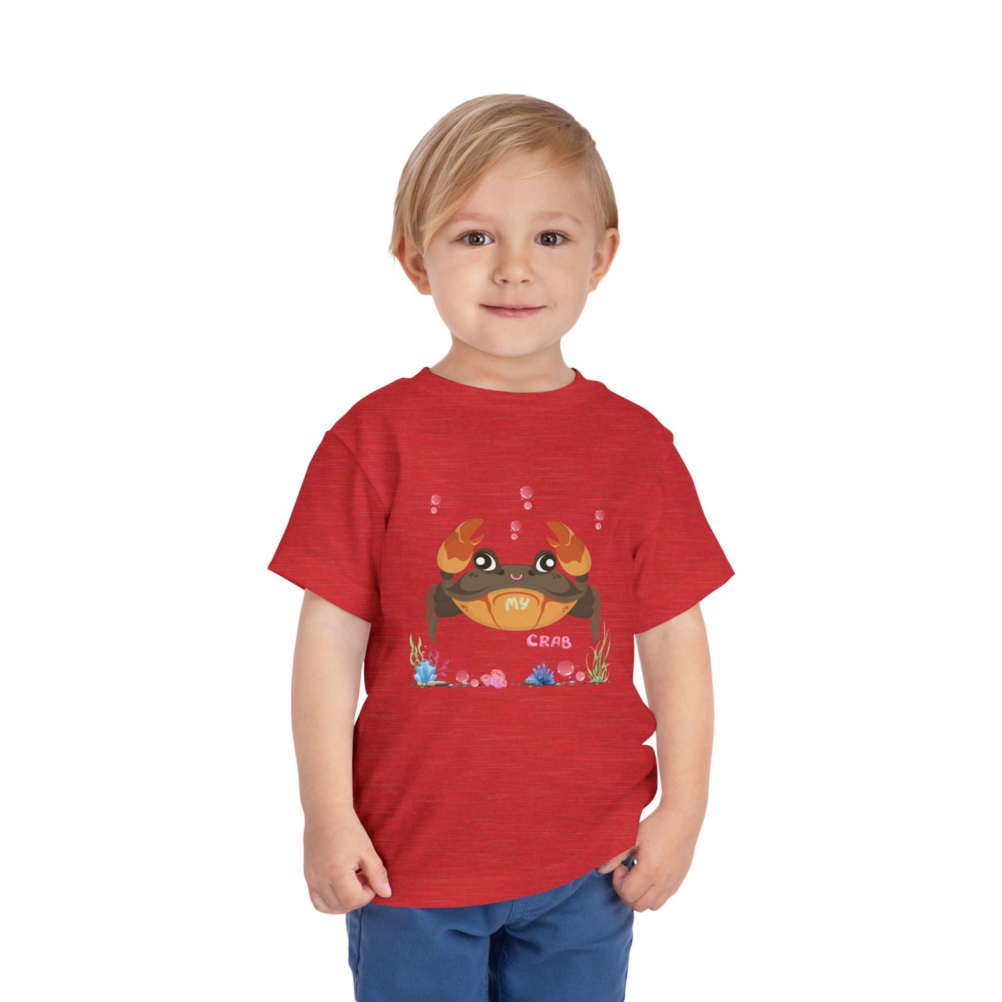 Cute Crab Toddler Tee, Beach Outfit, Summer Fun Shirt, Kids Gift, Children's Clothing, Playful Summer Vibes, Ocean Theme