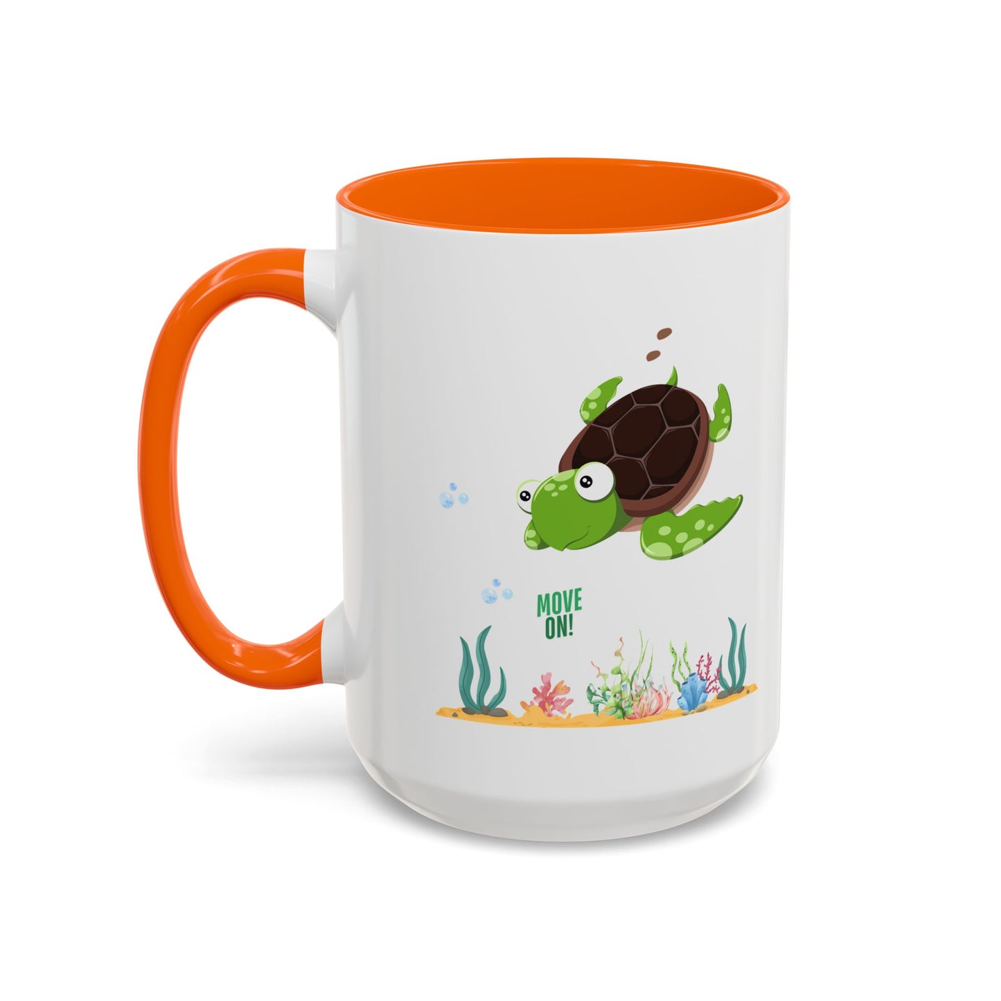 Turtle with seaweed and bubble Coffee Mug