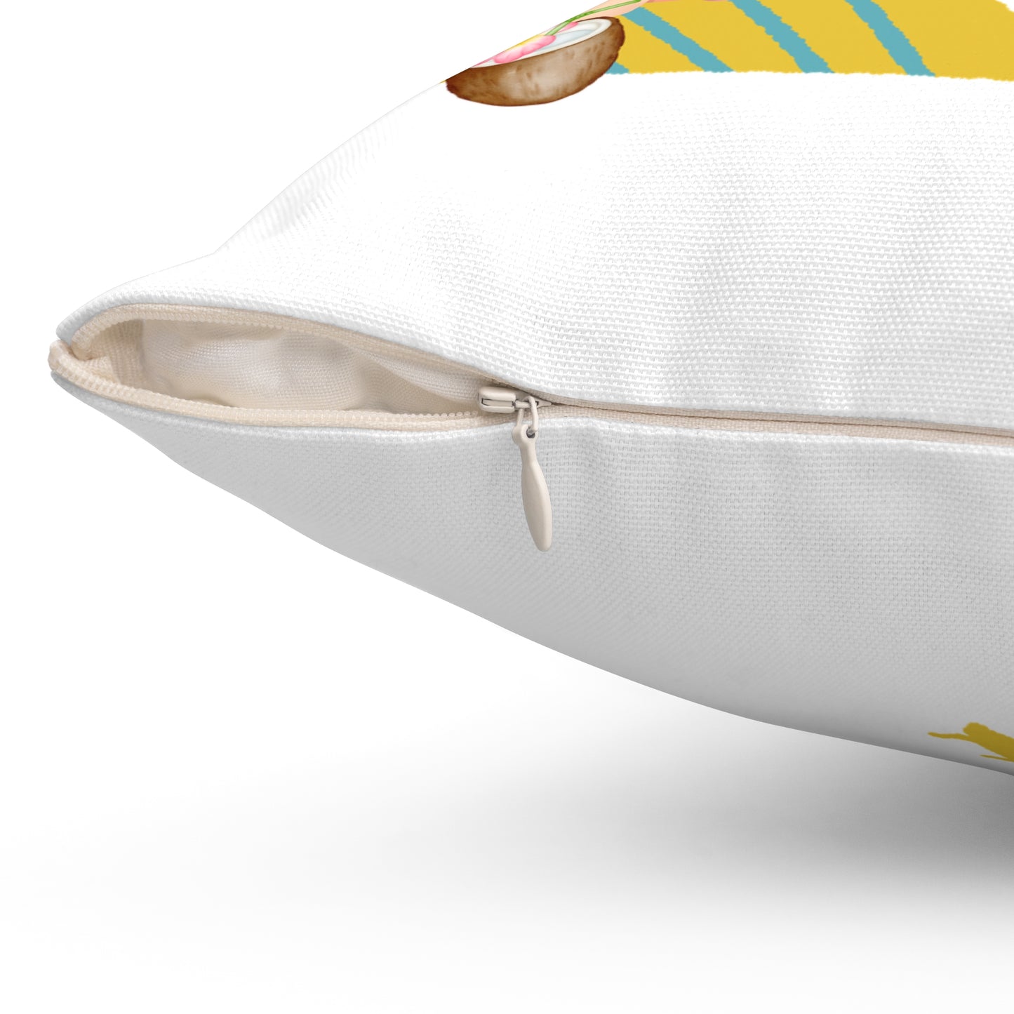 The mermaid and her school fish Spun Polyester Square Pillow