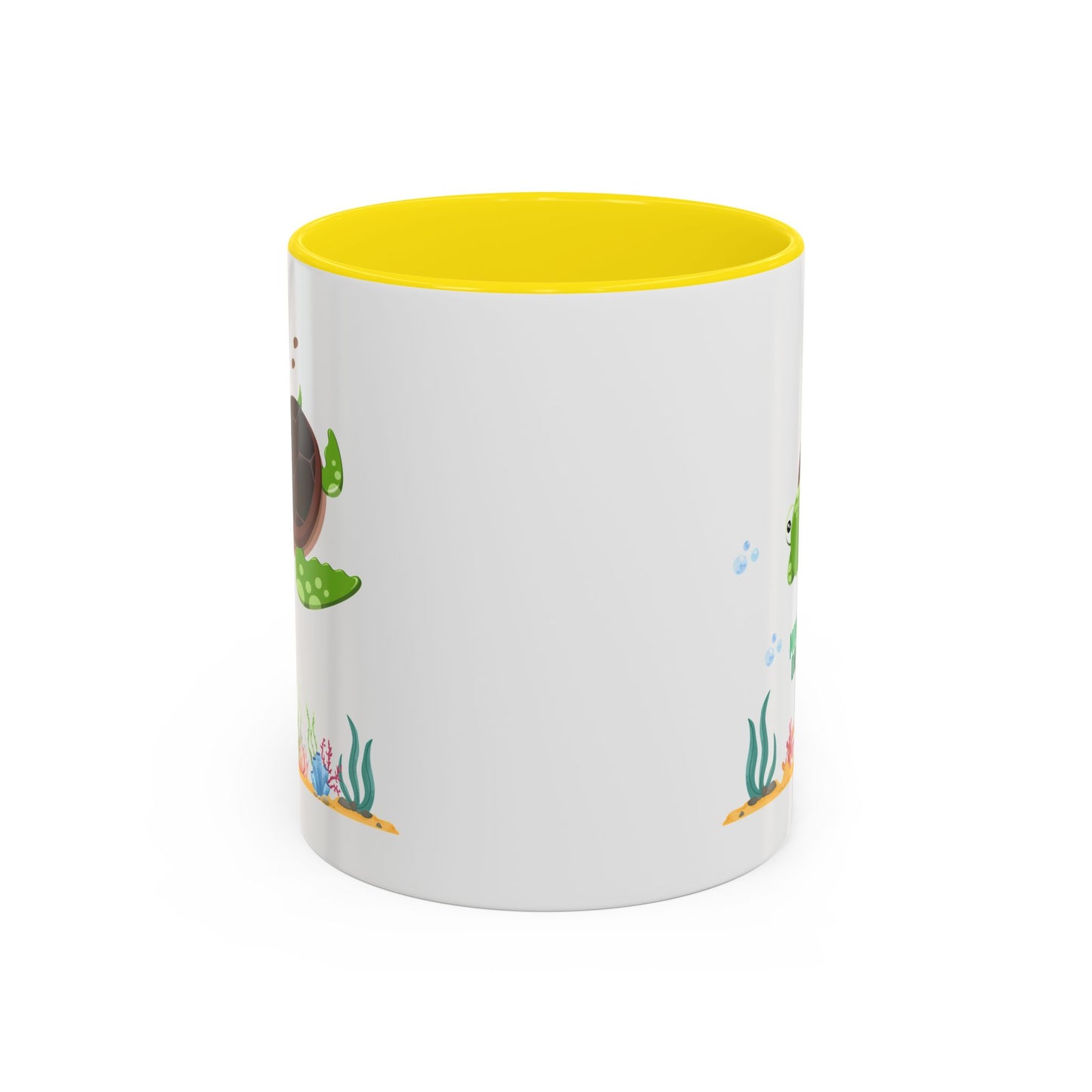 Turtle with seaweed and bubble Coffee Mug