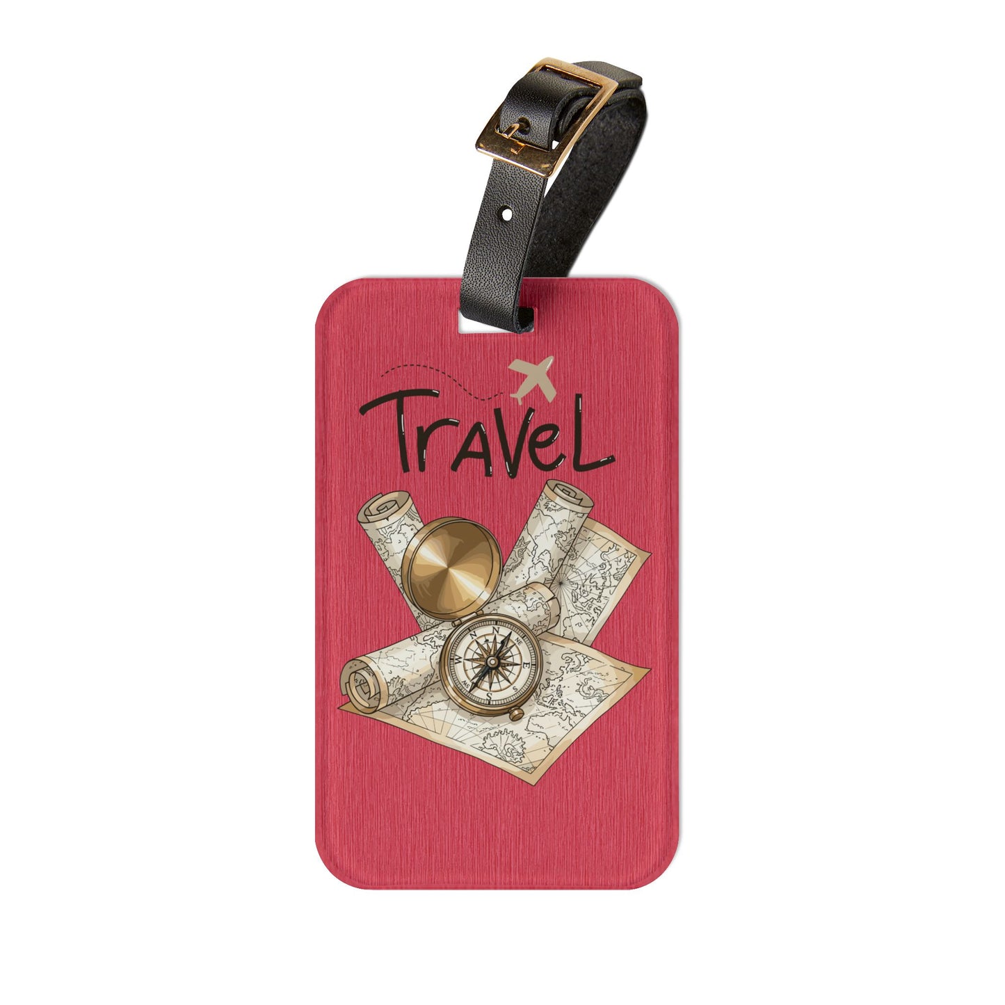Travel Luggage Tag – Compass & Map Design