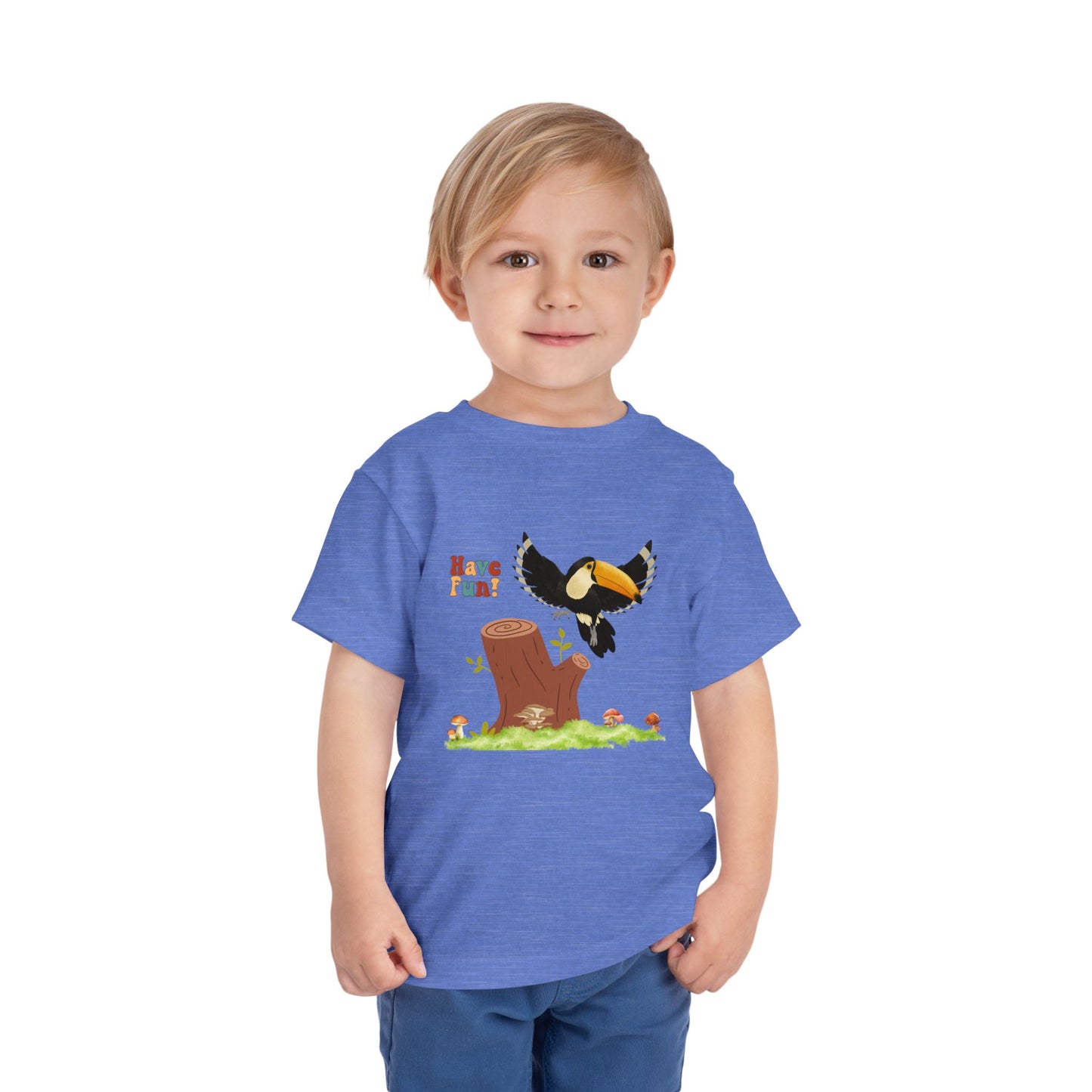 Toddler Short Sleeve Tee - "Have Fun!" Cute and Playful Tee for Kids, Toddler Gift, Summer Outfit, Birthday, Outdoor Adventures
