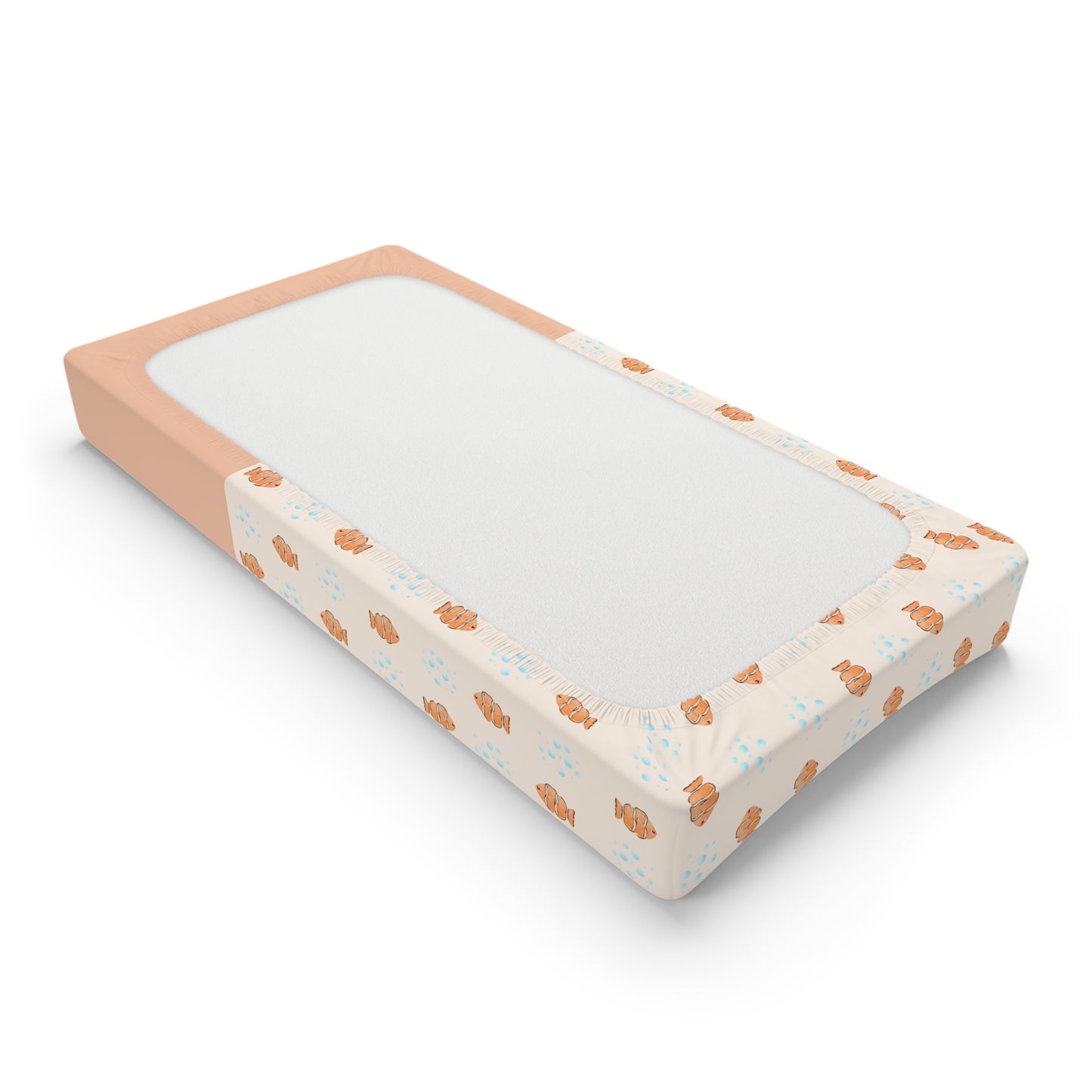 Personalized Baby Changing Pad Cover — Cute Bear & Rain Drops Design (Custom Name)