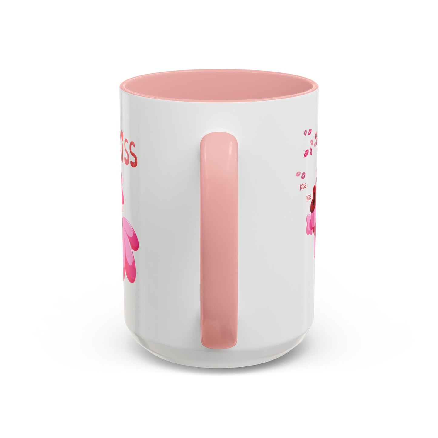 Pink fish with open mouth and kiss Coffee Mug