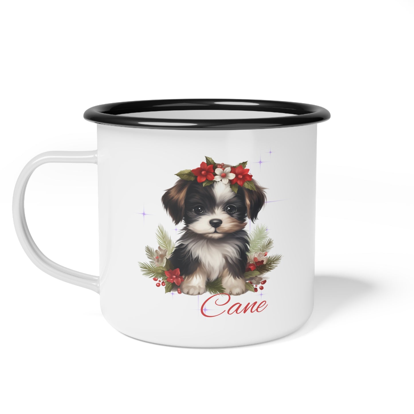 Holiday Dog Lover Enamel Camp Cup