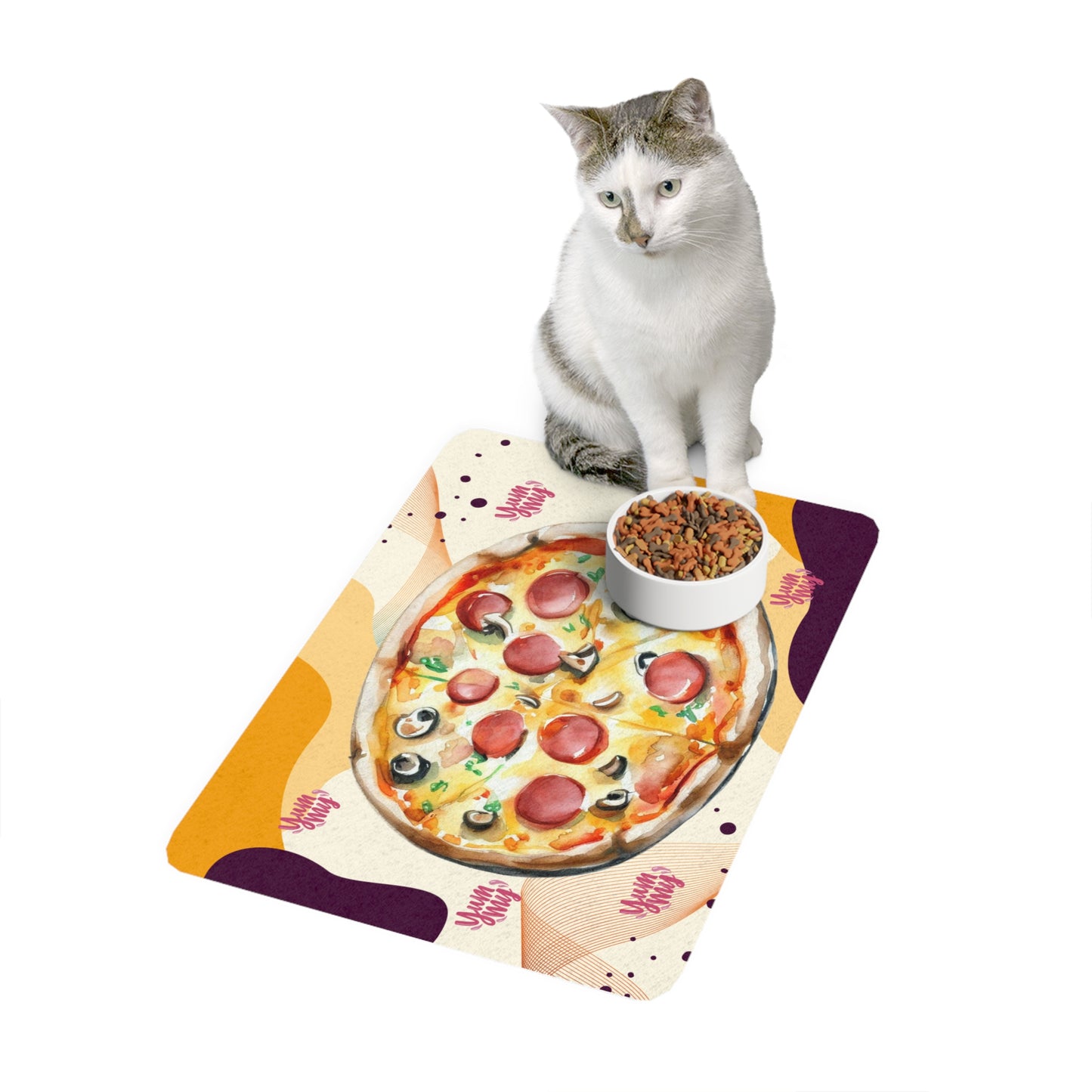 Pizza Pet Food Mat (12x18) – Cute Non-Slip Feeding Mat for Dogs & Cats