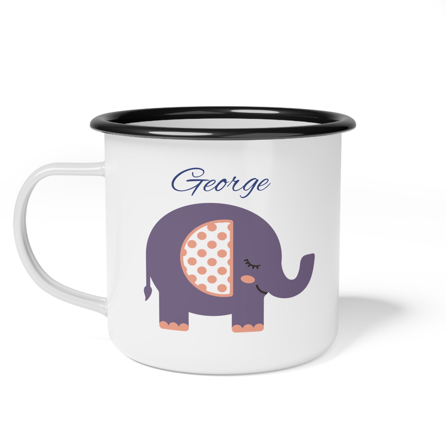 Personalized Elephant Enamel Camp Cup