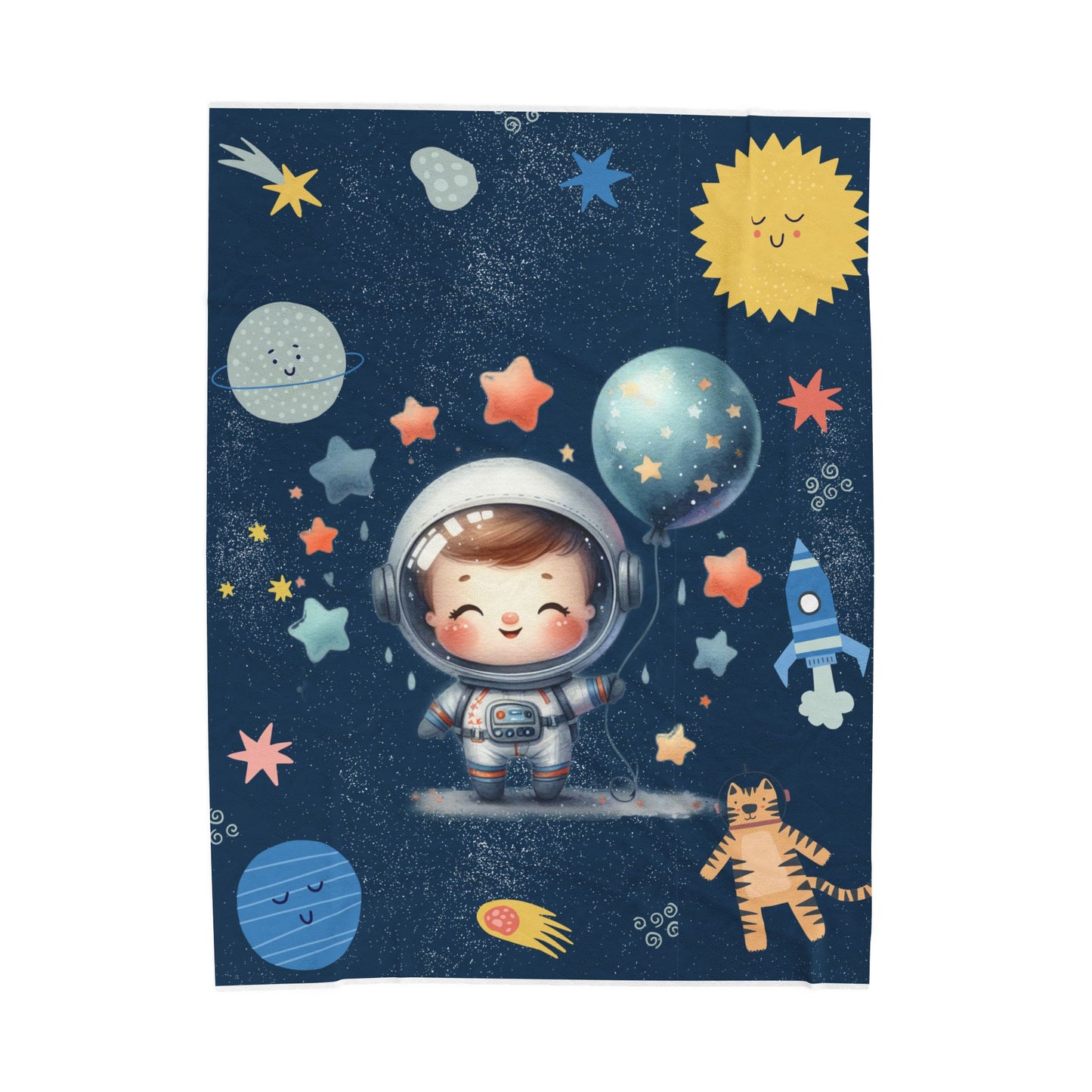 Cosmic Adventure Velveteen Plush Blanket, Soft Kid-Friendly Blanket, Space-Themed Nursery Decor, Cozy Blanket for Kids, Fun Gift for [...]