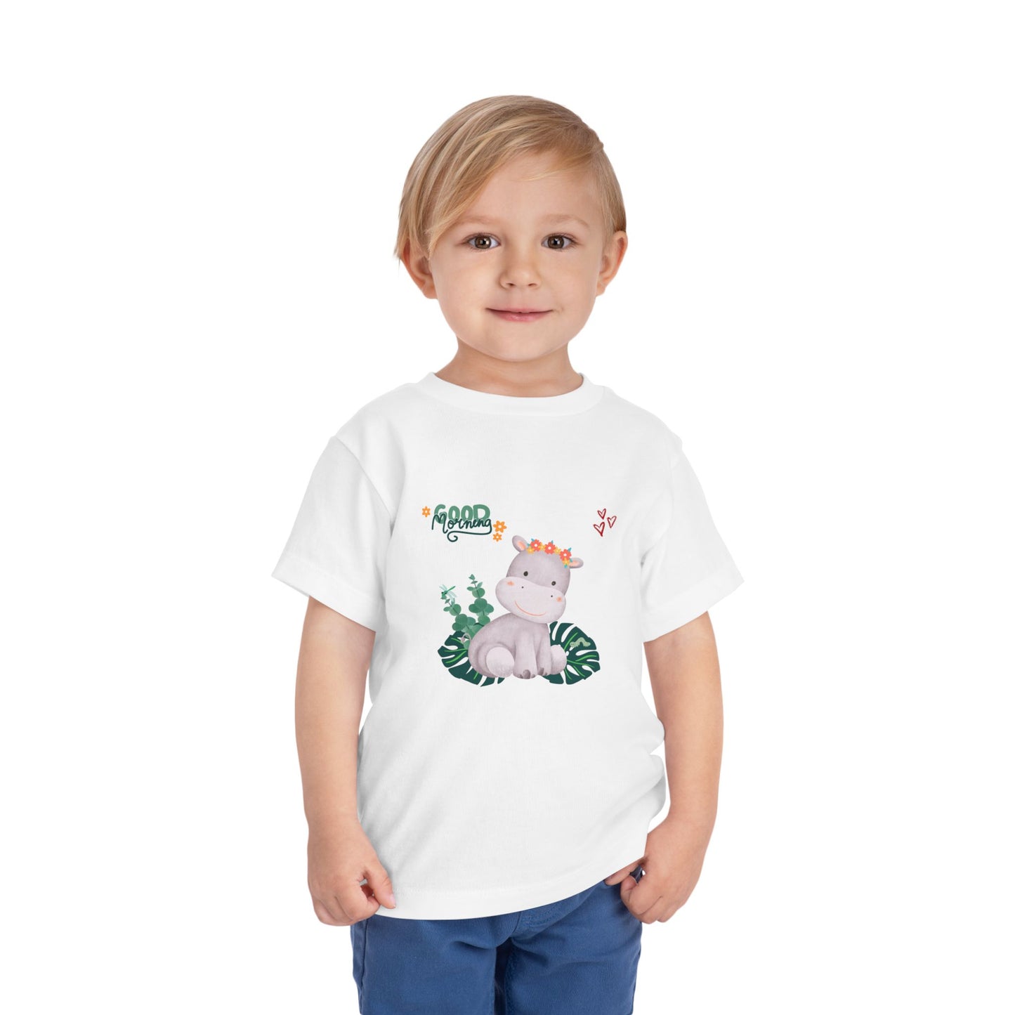 Toddler Short Sleeve Tee with Cute Hippo Design, Fun Kids Tee, Playful Toddler Clothing, Good Vibes T-Shirt, Gift for Little Ones, [...]