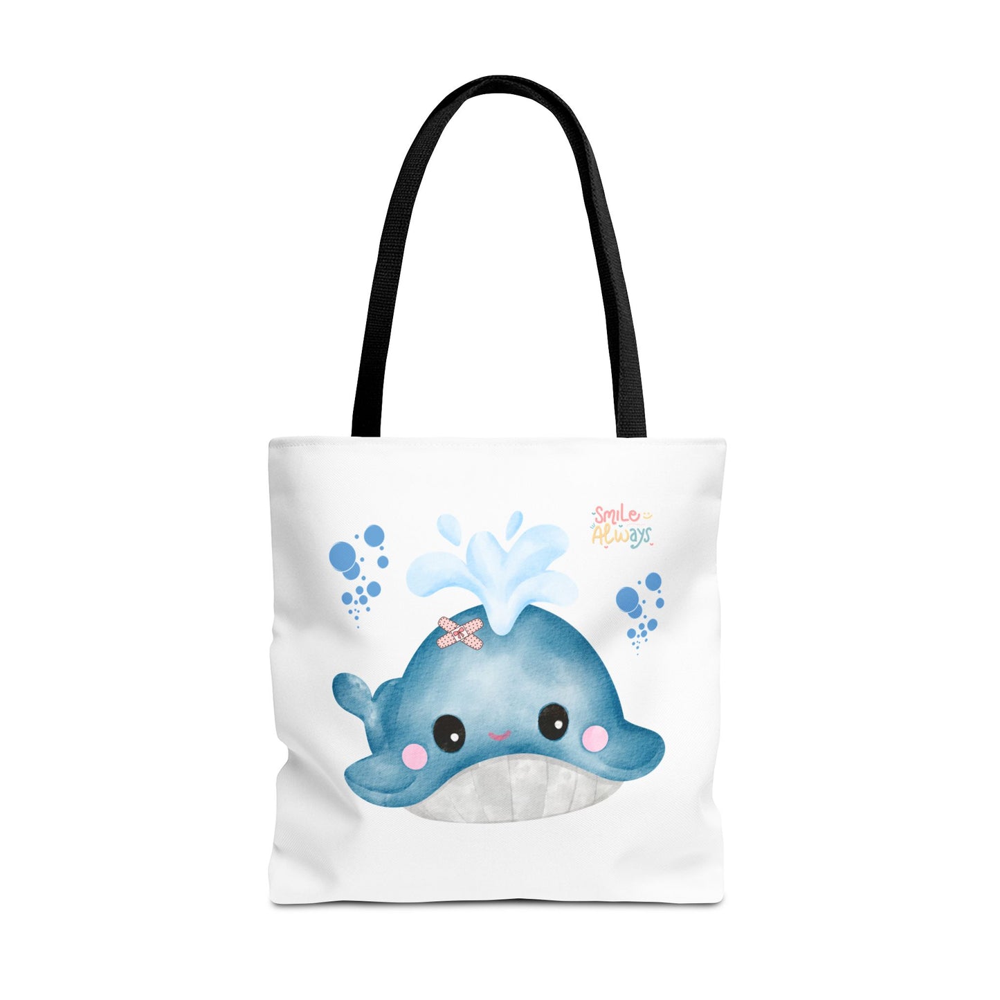 Whale with a bandage and bubble Tote Bag