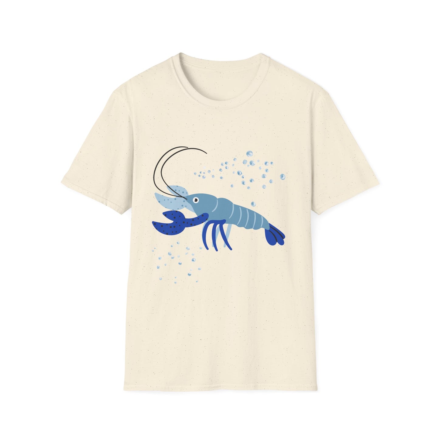 Blue Lobster Unisex Softstyle T-Shirt, Seafood Lover Tee, Summer Casual Wear, Beach T-Shirt, Gift for Foodies