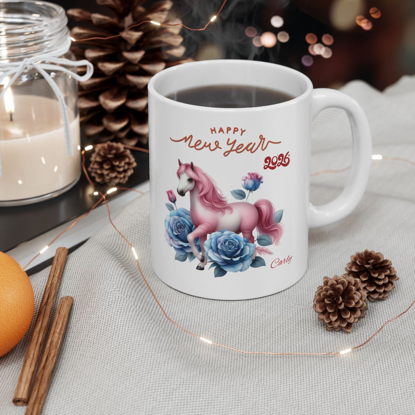 Unicorn Floral Ceramic Mug — 'Make Your Own Magic' 11oz & 15oz