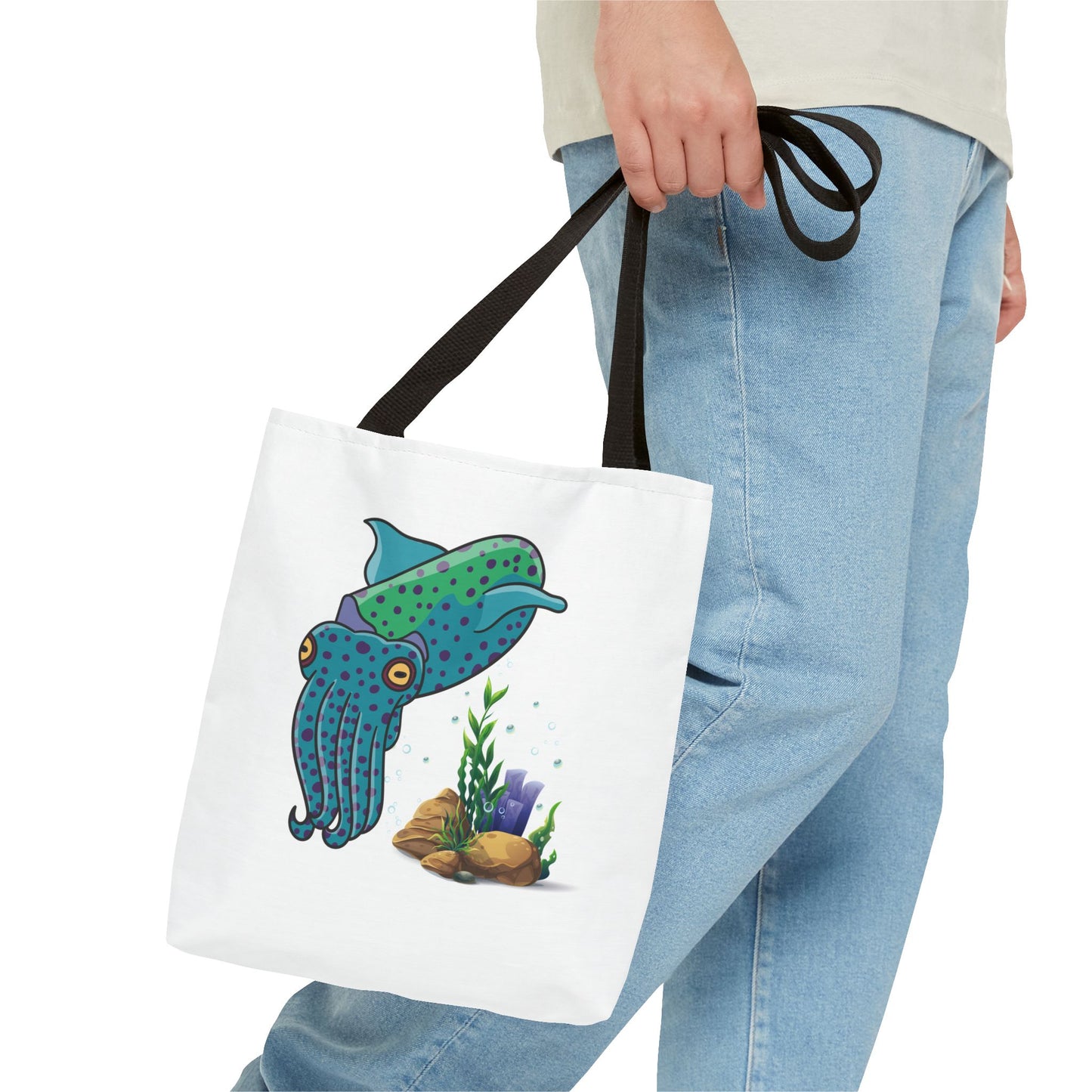 Cute with marine habitat coral and bubbles Tote Bag
