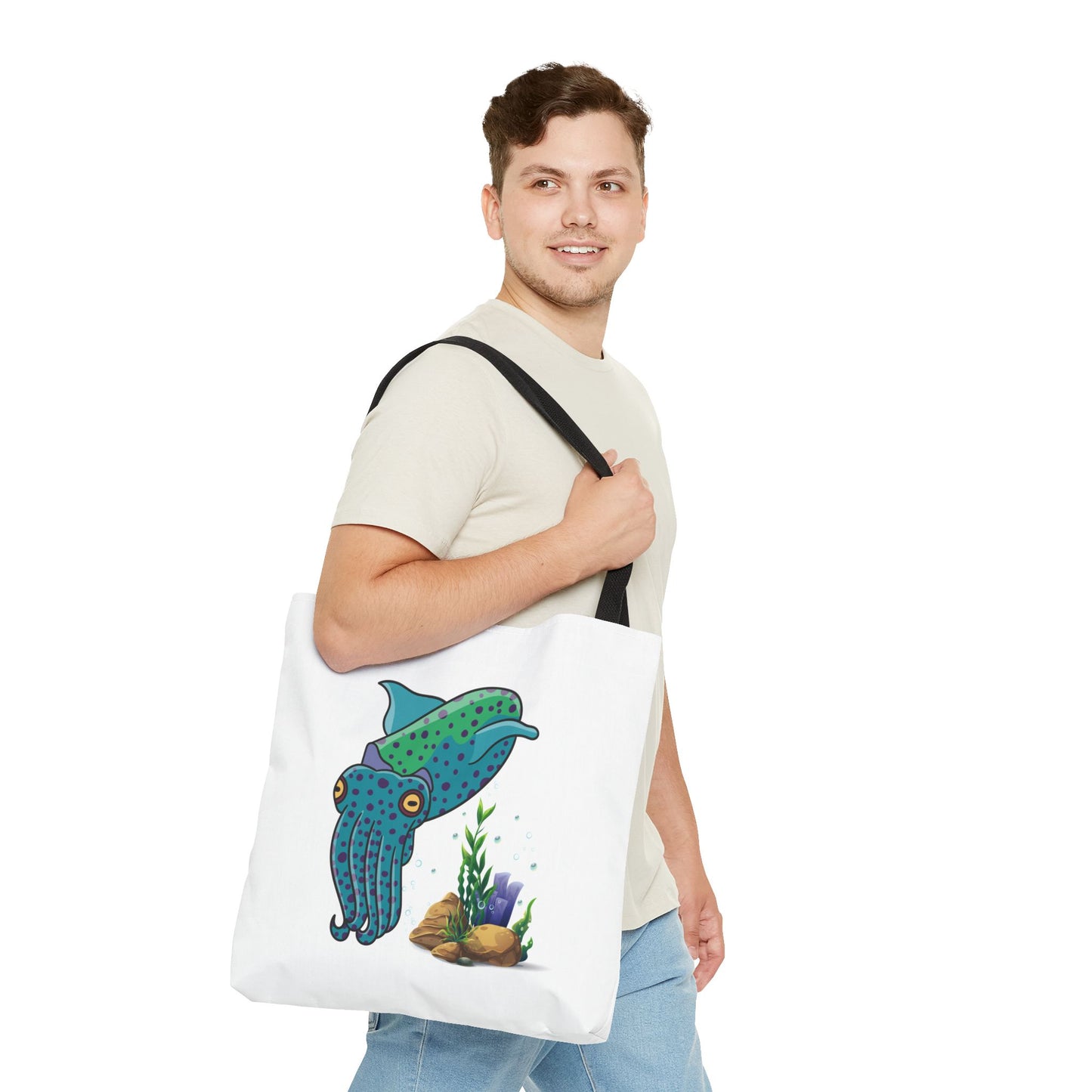 Cute with marine habitat coral and bubbles Tote Bag