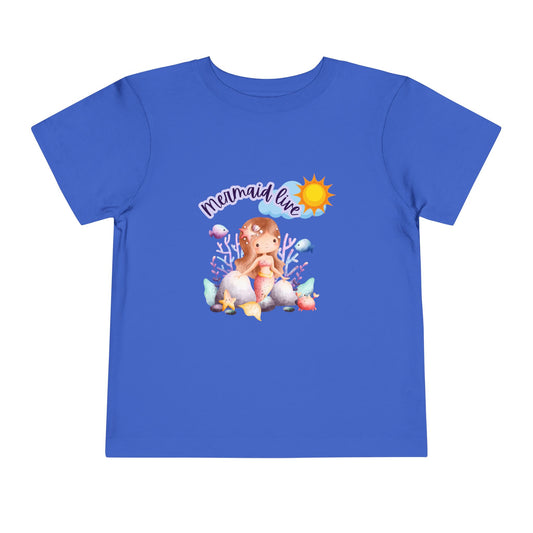 Mermaid Live Toddler Tee, Fun Summer Shirt, Cute Kids Clothing, Beach Outfit, Birthday Gift, Playtime Essential