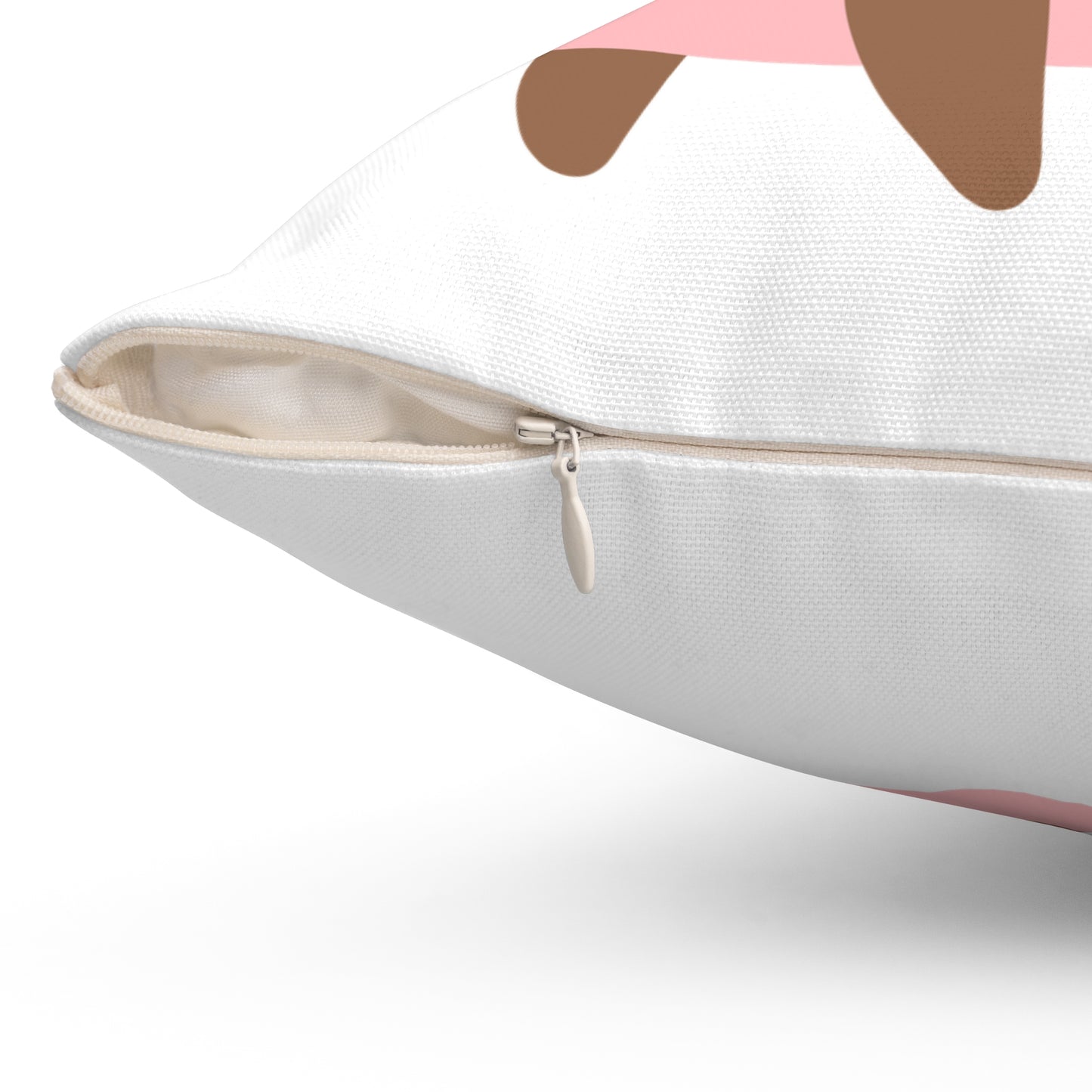 Whale wearing a cowboy hat with a pink bow Spun Polyester Square Pillow