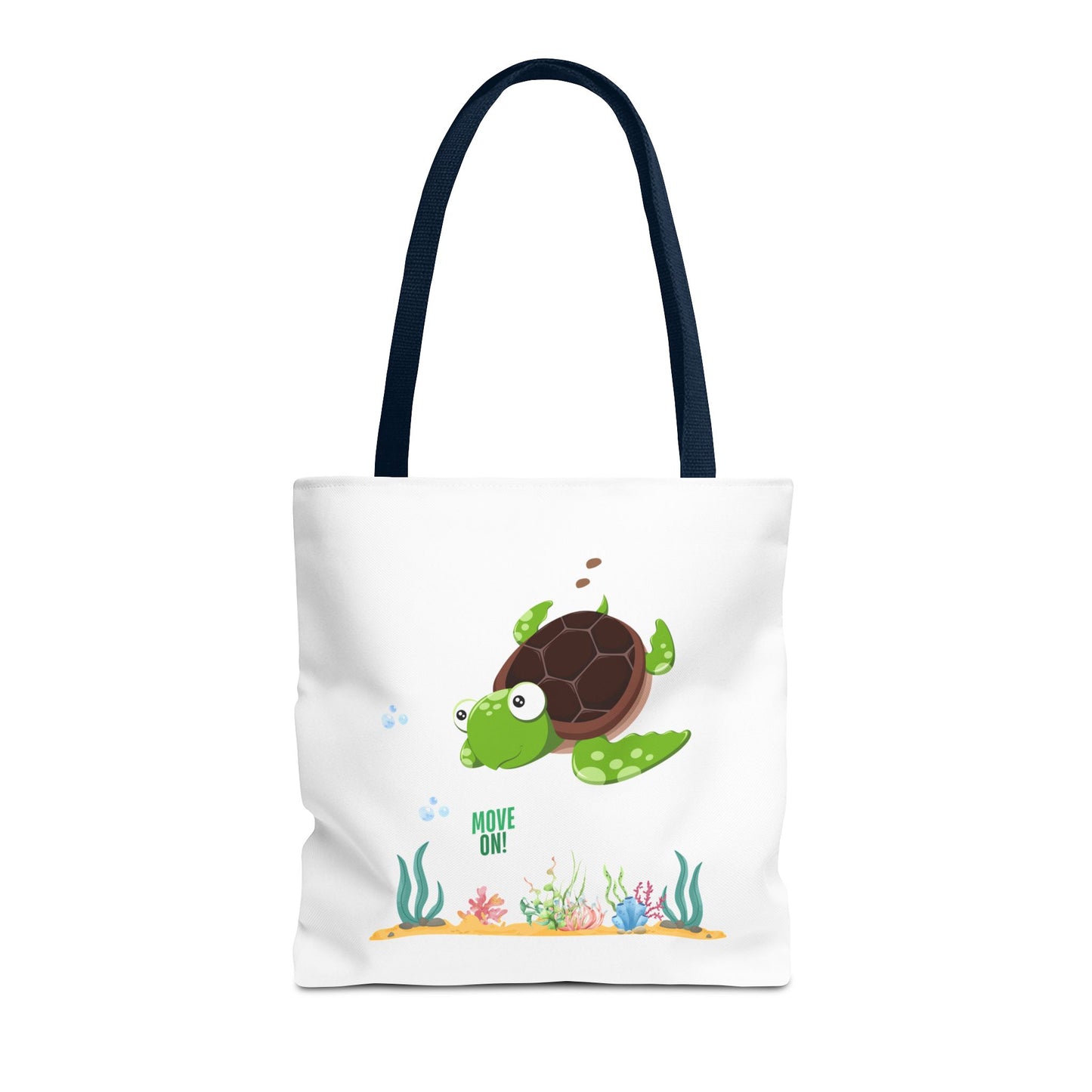 Turtle with seaweed and bubble Tote Bag