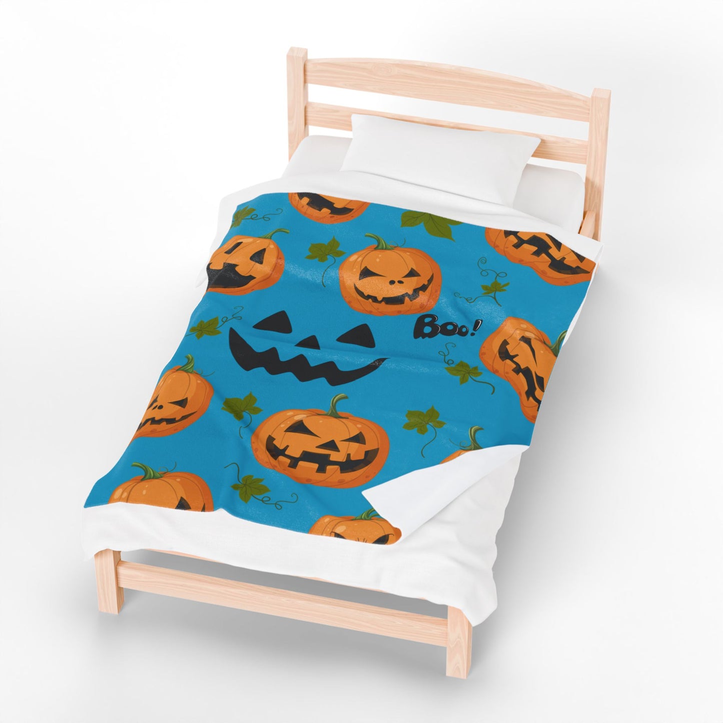 Halloween Pumpkin Plush Blanket, Cozy Throw for Fall Decor, Spooky Home Accents, Perfect for Trick or Treating