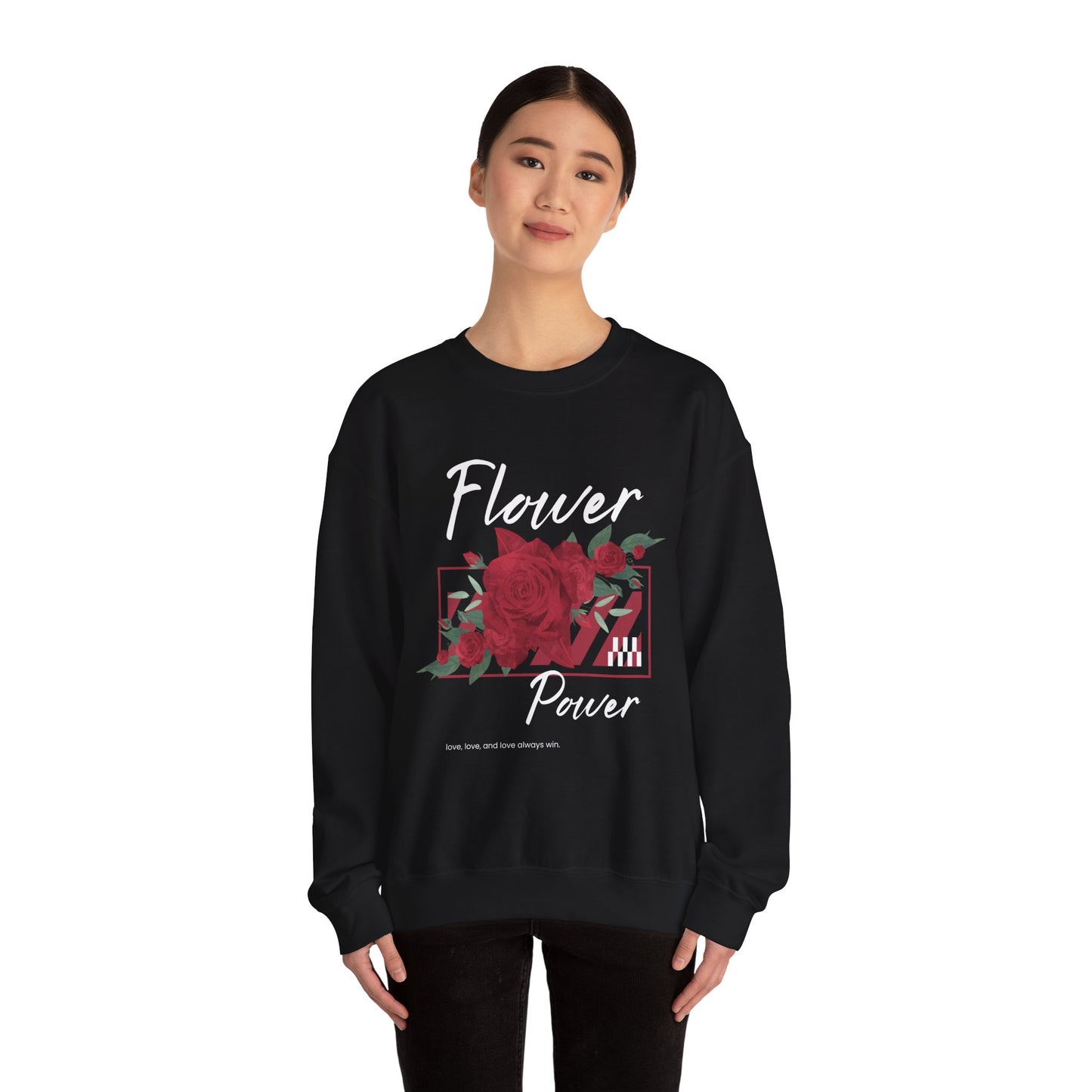 Flower Power Sweatshirt - Cozy Unisex Crewneck for Nature Lovers, Gifts for Her, Fall Fashion, Casual Wear, Floral Sweatshirts