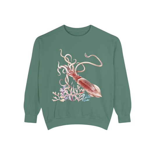 Squid dance of tentacles and translucence Unisex Garment-Dyed Sweatshirt